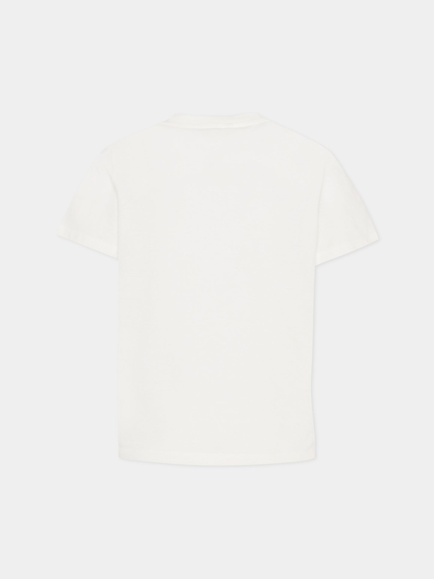 T-shirt avorio per bambina con stampa coccinella,Stella Mccartney Kids,TY8A01-Z0434 101