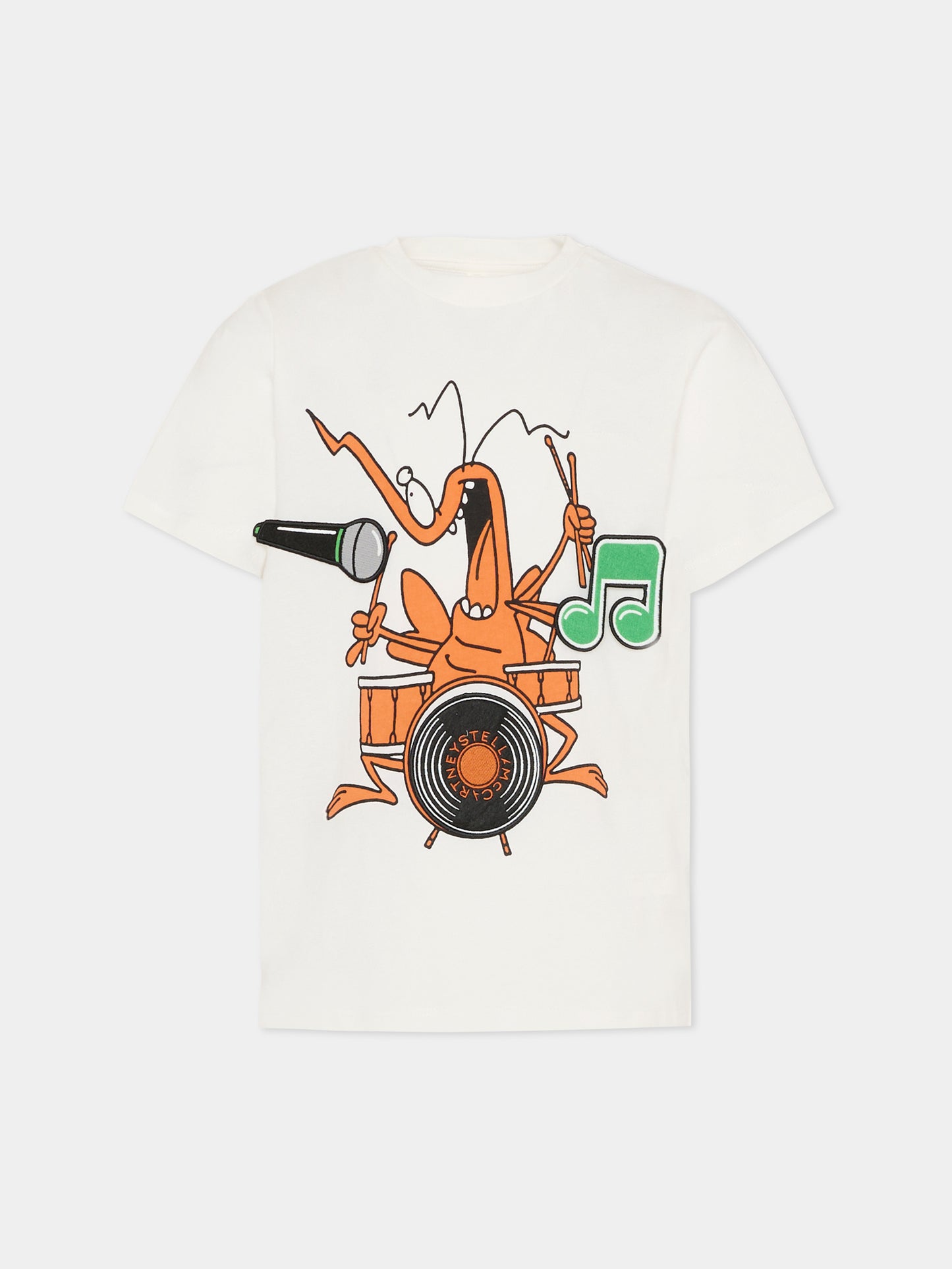 Ivory T-shirt for boy with bug print