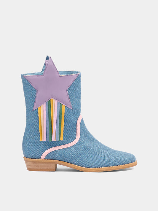 Stivali multicolor per bambina con frange,Stella Mccartney Kids,TY0B96-Z3612 665