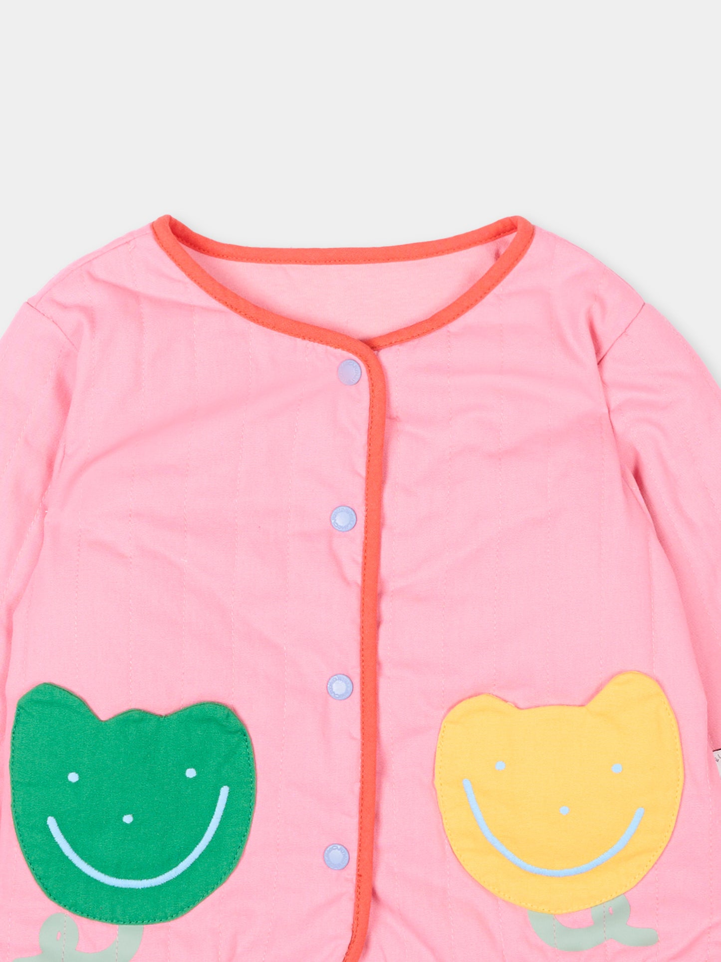 Giubbotto rosa per neonata con tulipani,Stella Mccartney Kids,TY2027-Z1609 509