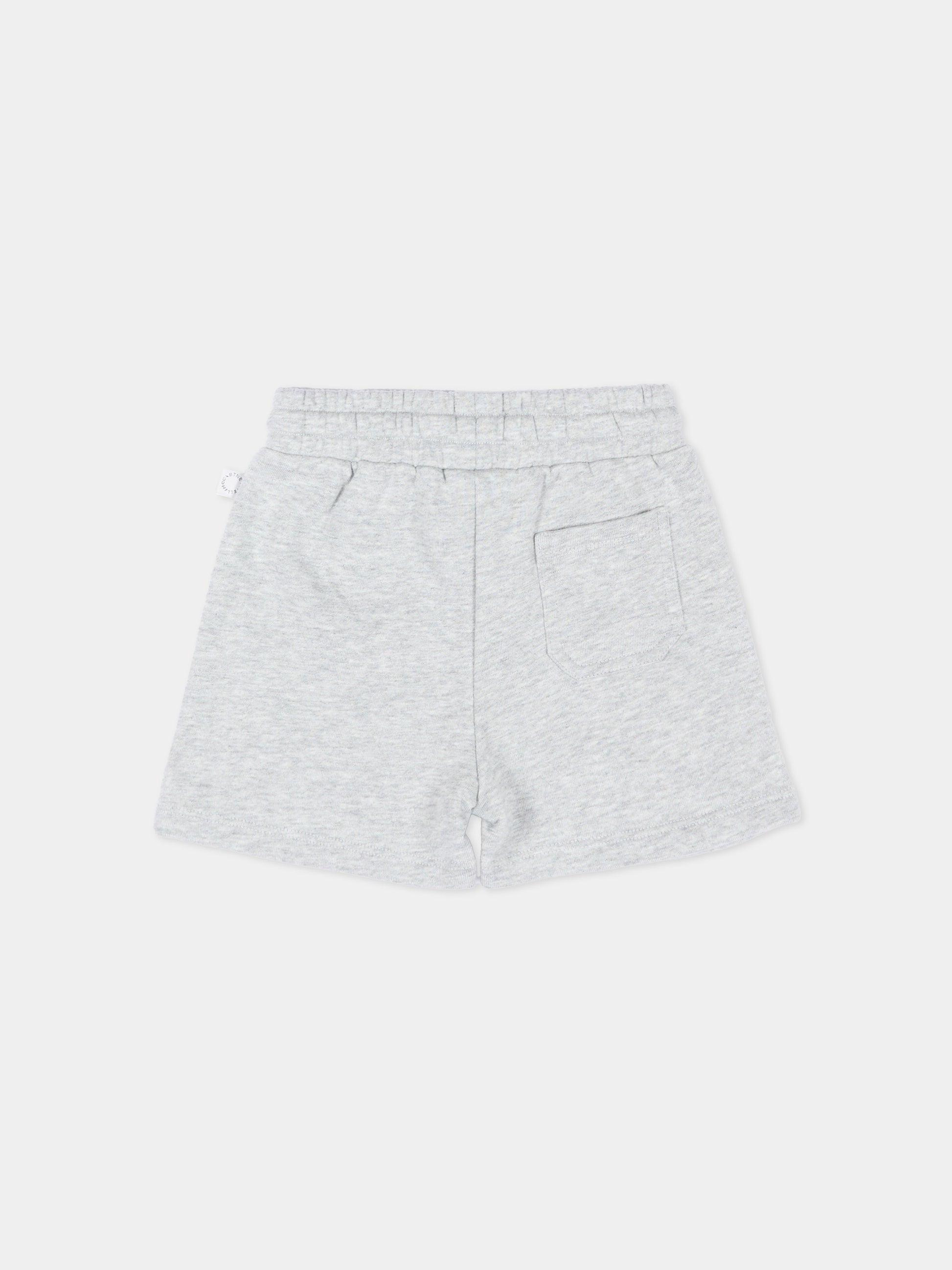 Shorts sportivi grigi per neonato con patch sport,Stella Mccartney Kids,TY6609-Z3409 807