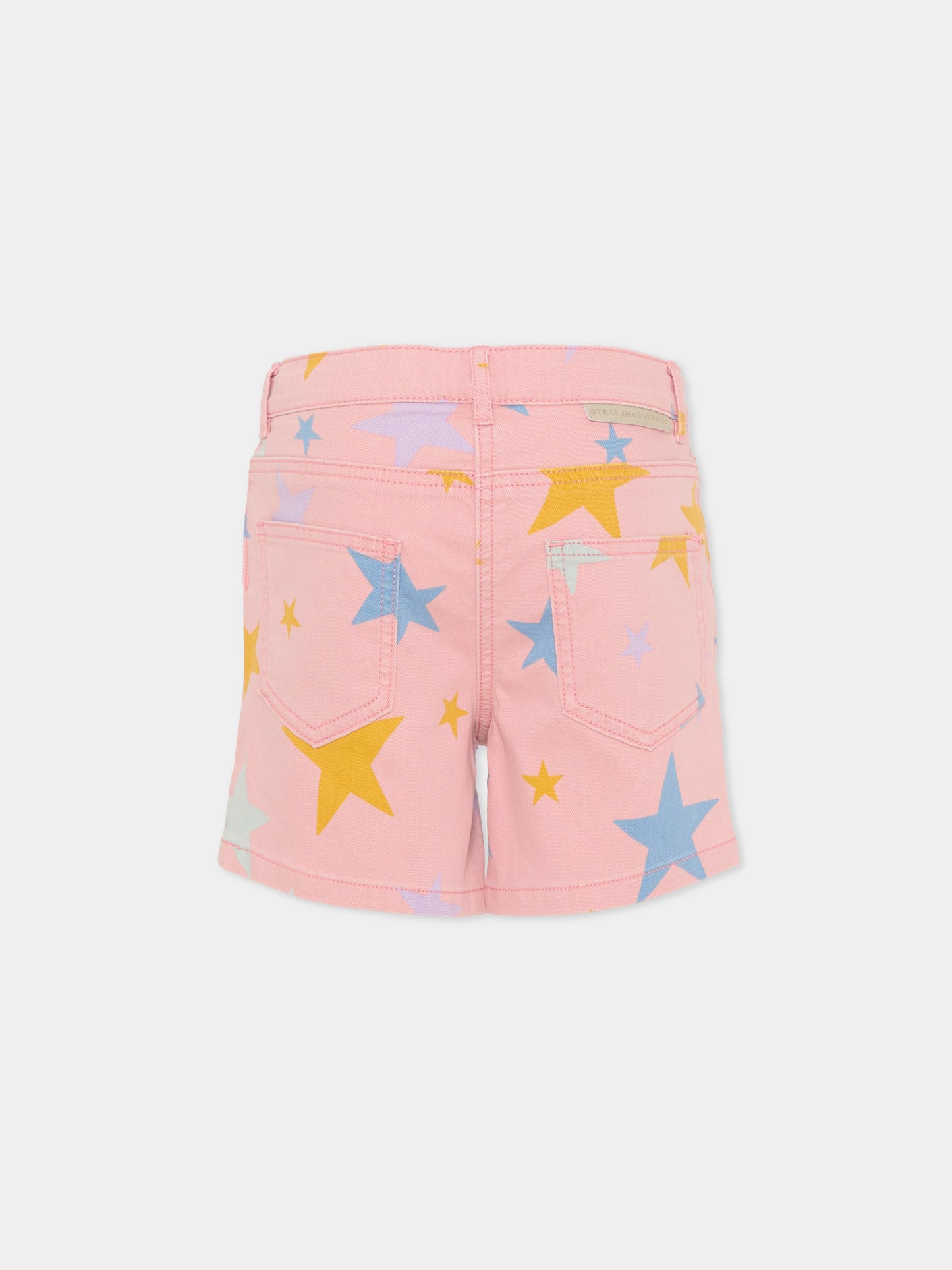 Shorts rosa per bambina con stelle,Stella Mccartney Kids,TY6B19-Z2572 507MC