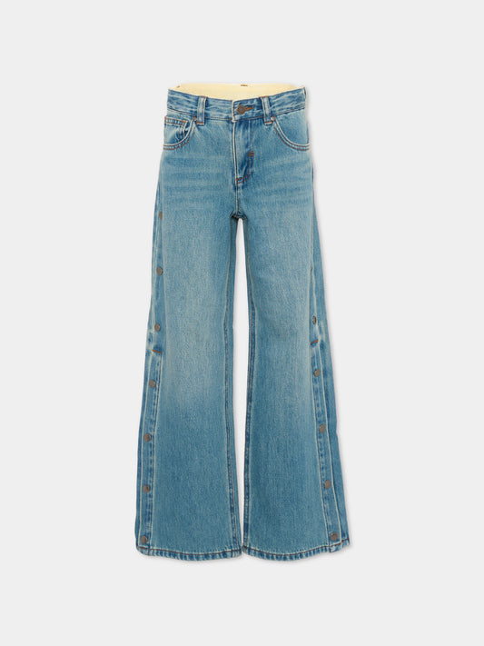 Jeans denim per bambina con bottoni,Stella Mccartney Kids,TY6C80-Z0746 665