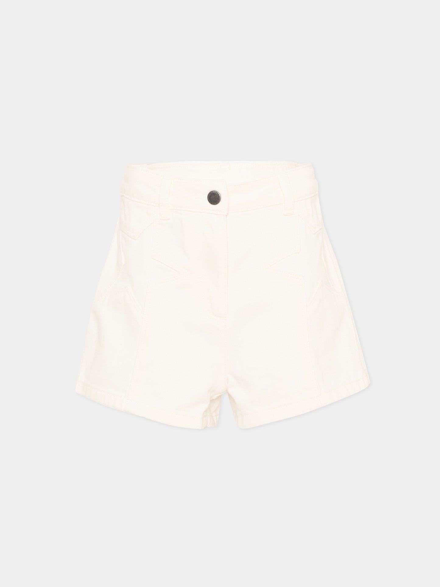 Shorts avorio per bambina con stelle,Stella Mccartney Kids,TY6F39-Z3457 101