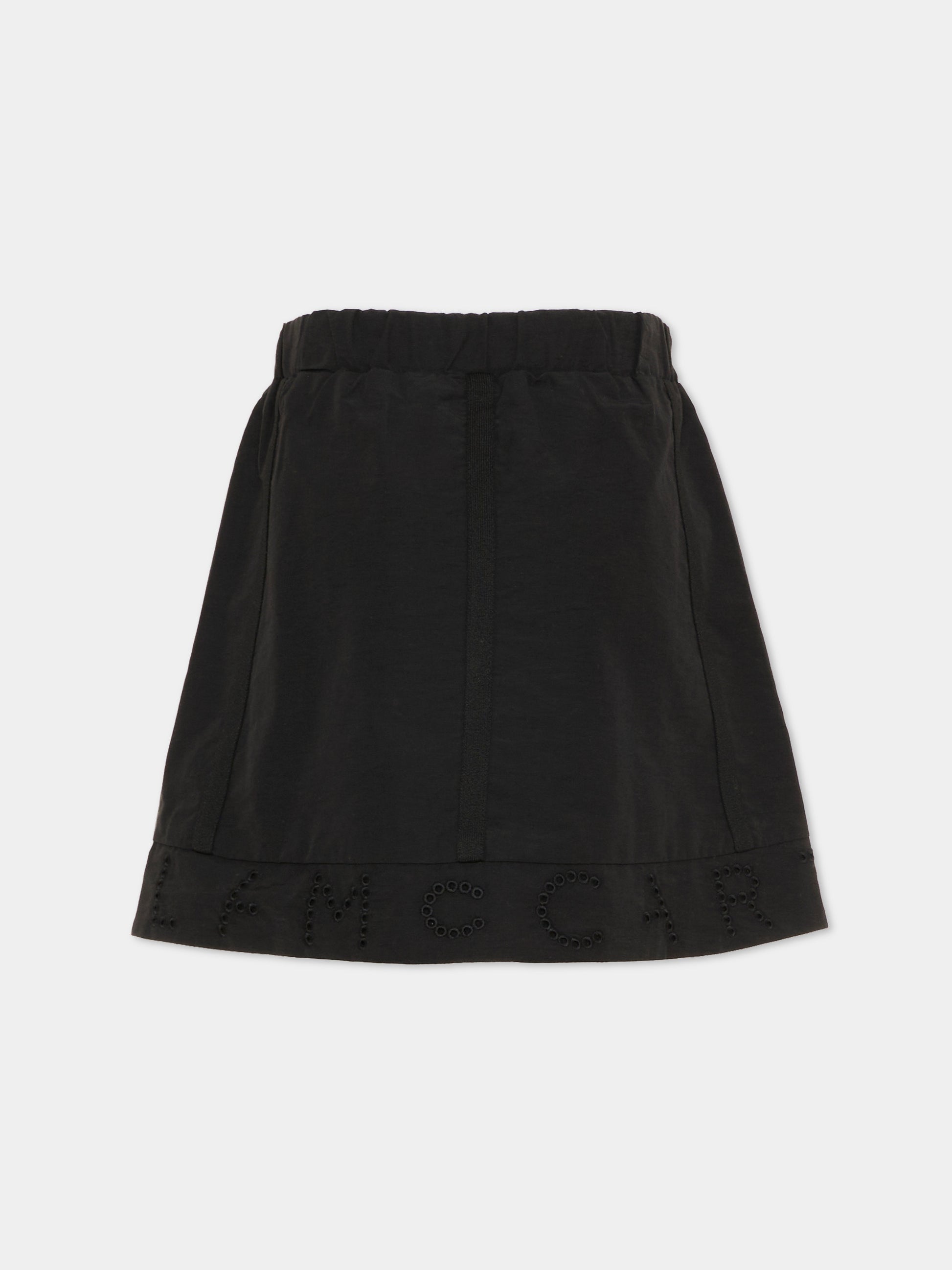 Gonna nera per bambina con logo,Stella Mccartney Kids,TY7A61-Z3484 930