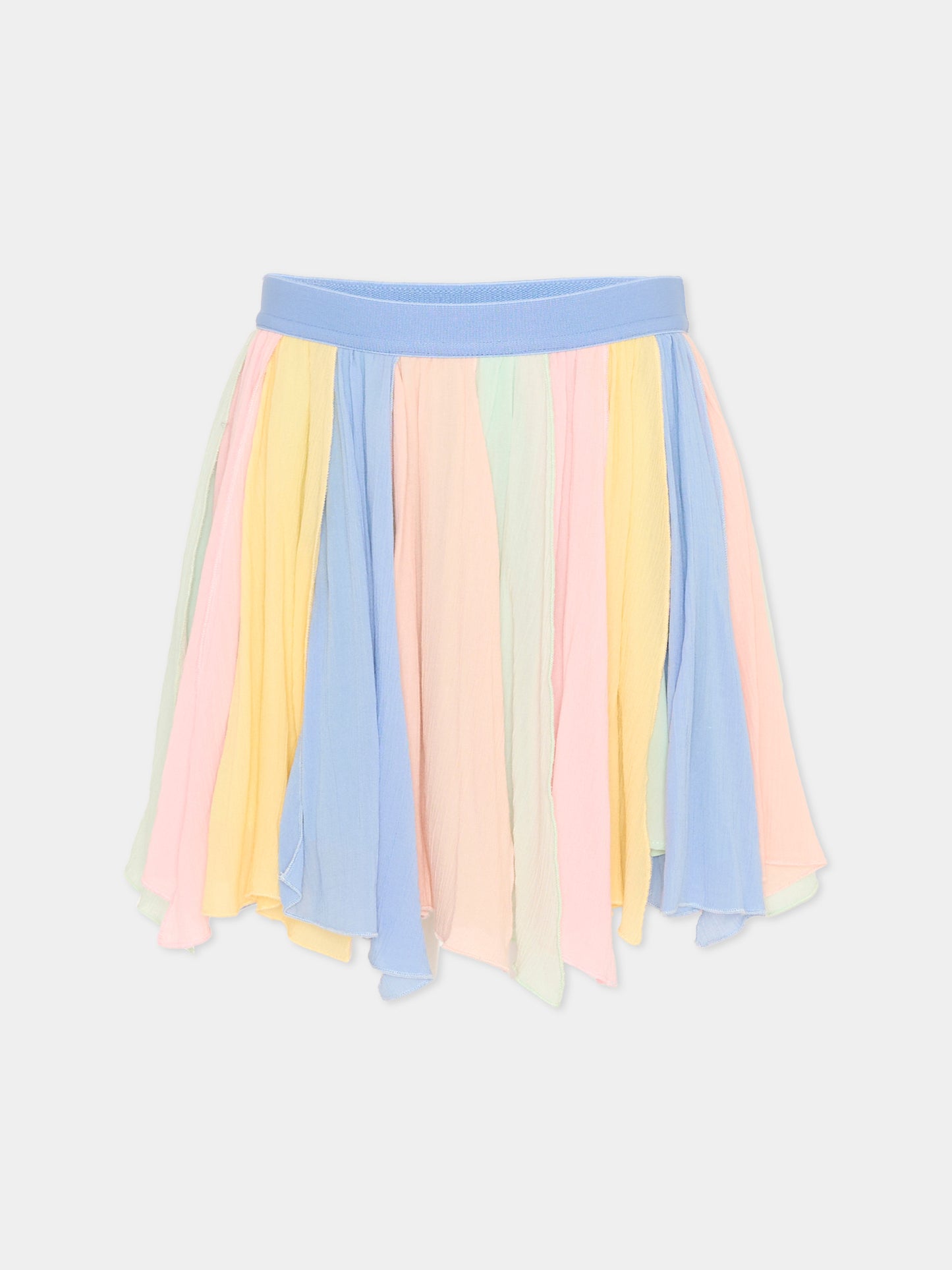 Gonna multicolor per bambina plissé,Stella Mccartney Kids,TY7A91-Z3556 999