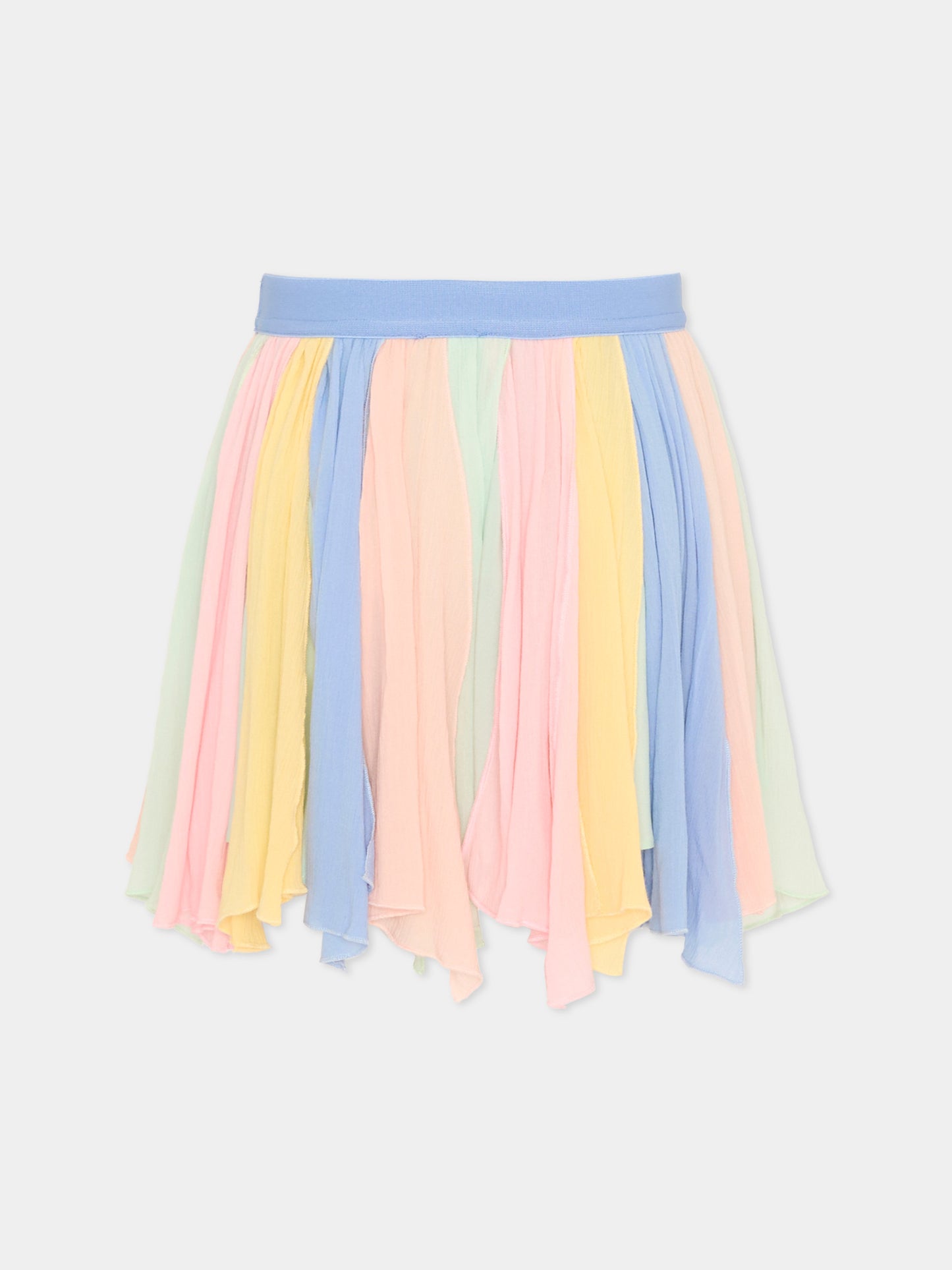 Gonna multicolor per bambina plissé,Stella Mccartney Kids,TY7A91-Z3556 999