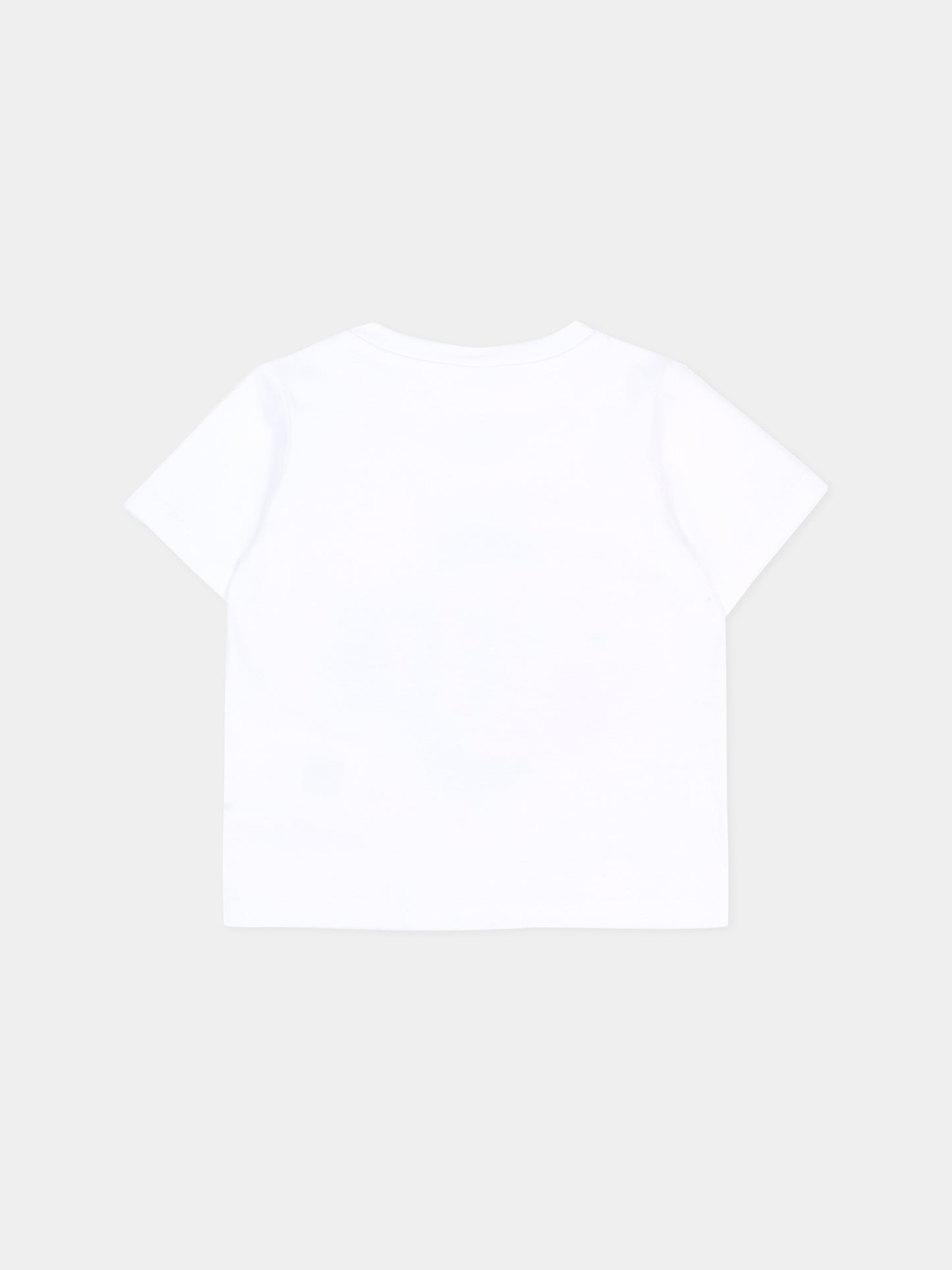 T-shirt bianca per neonata con stampa pesce,Stella Mccartney Kids,TY8061-Z0434 100