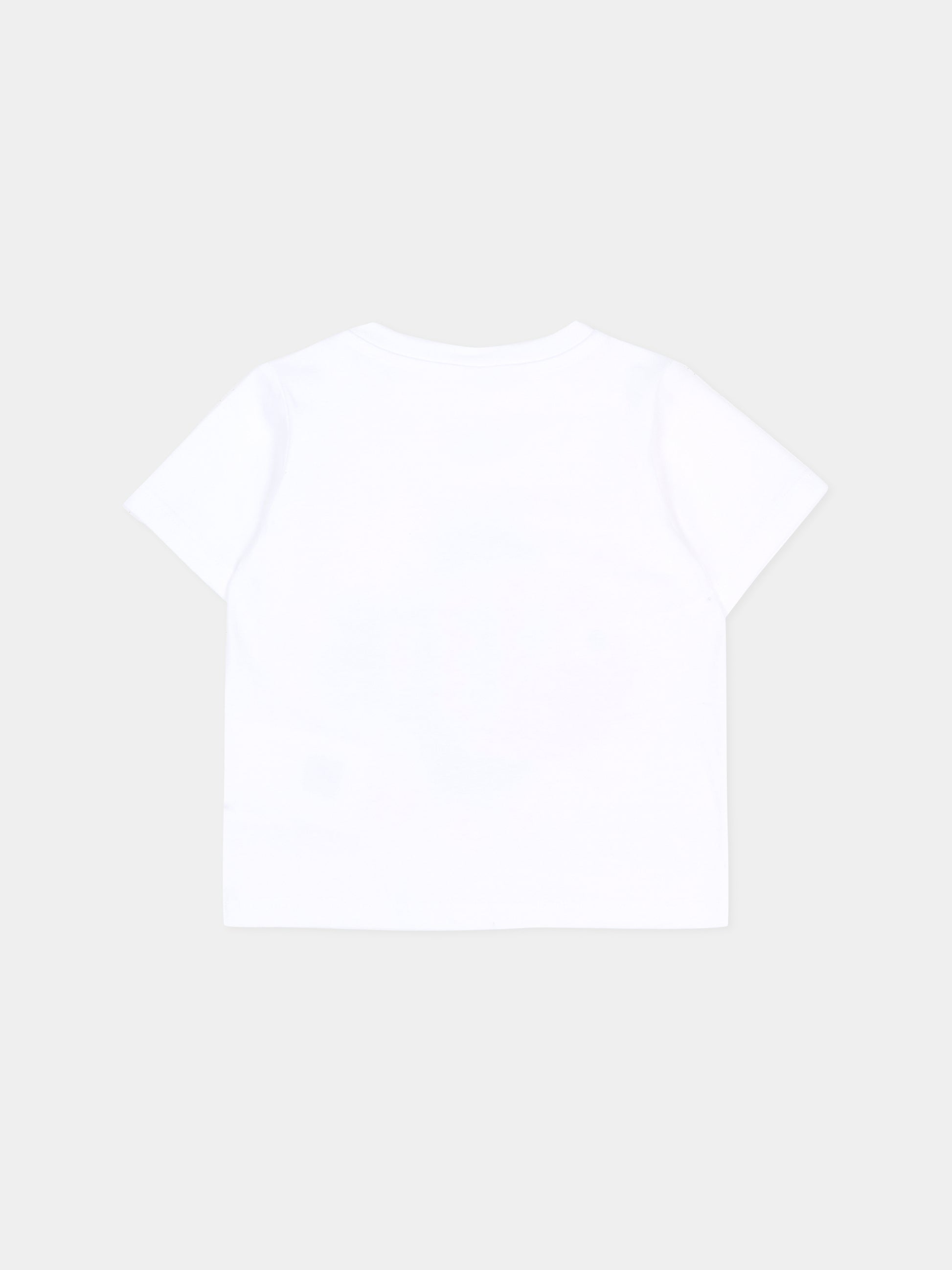 T-shirt bianca per neonata con stampa pesce,Stella Mccartney Kids,TY8061-Z0434 100