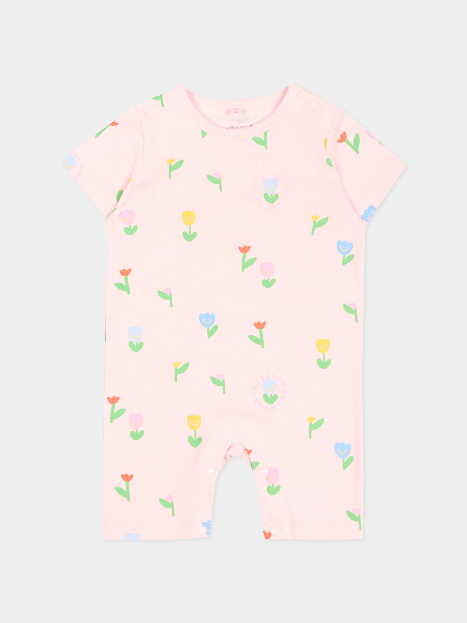 Set tutina rosa per neonata con tulipani,Stella Mccartney Kids,TYB030-Z3648 51ZMC