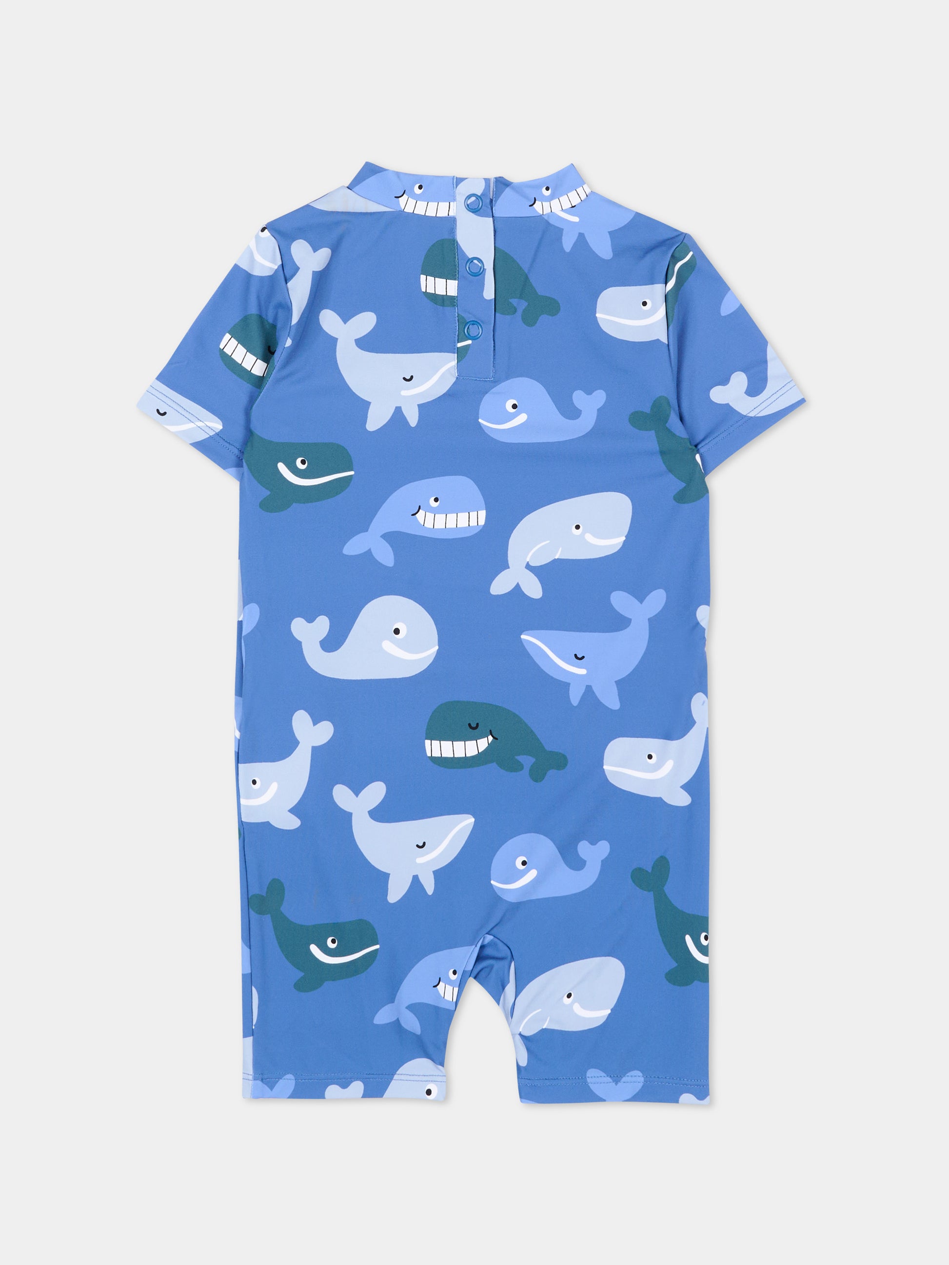 Tutina blu anti UV per neonato con balene,Stella Mccartney Kids,TYC532-Z3582 656MC