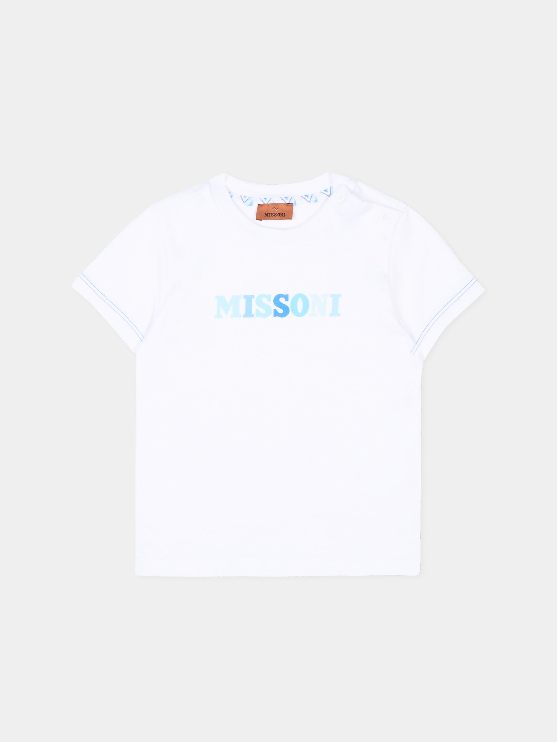 T-Shirt bianca Missoni per neonata,Missoni,MY8511-Z3672 100AZ