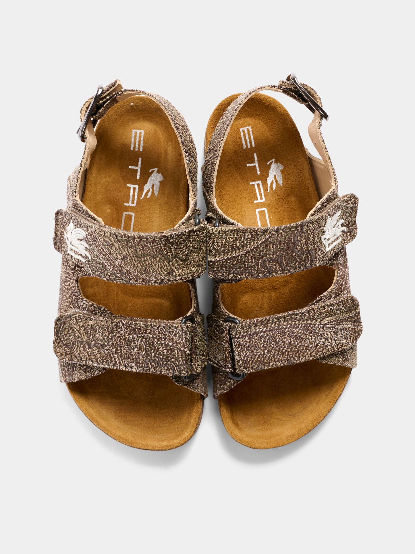 Sandali marroni per bambini con motivo paisley,Etro,GY0P46-U0264 311