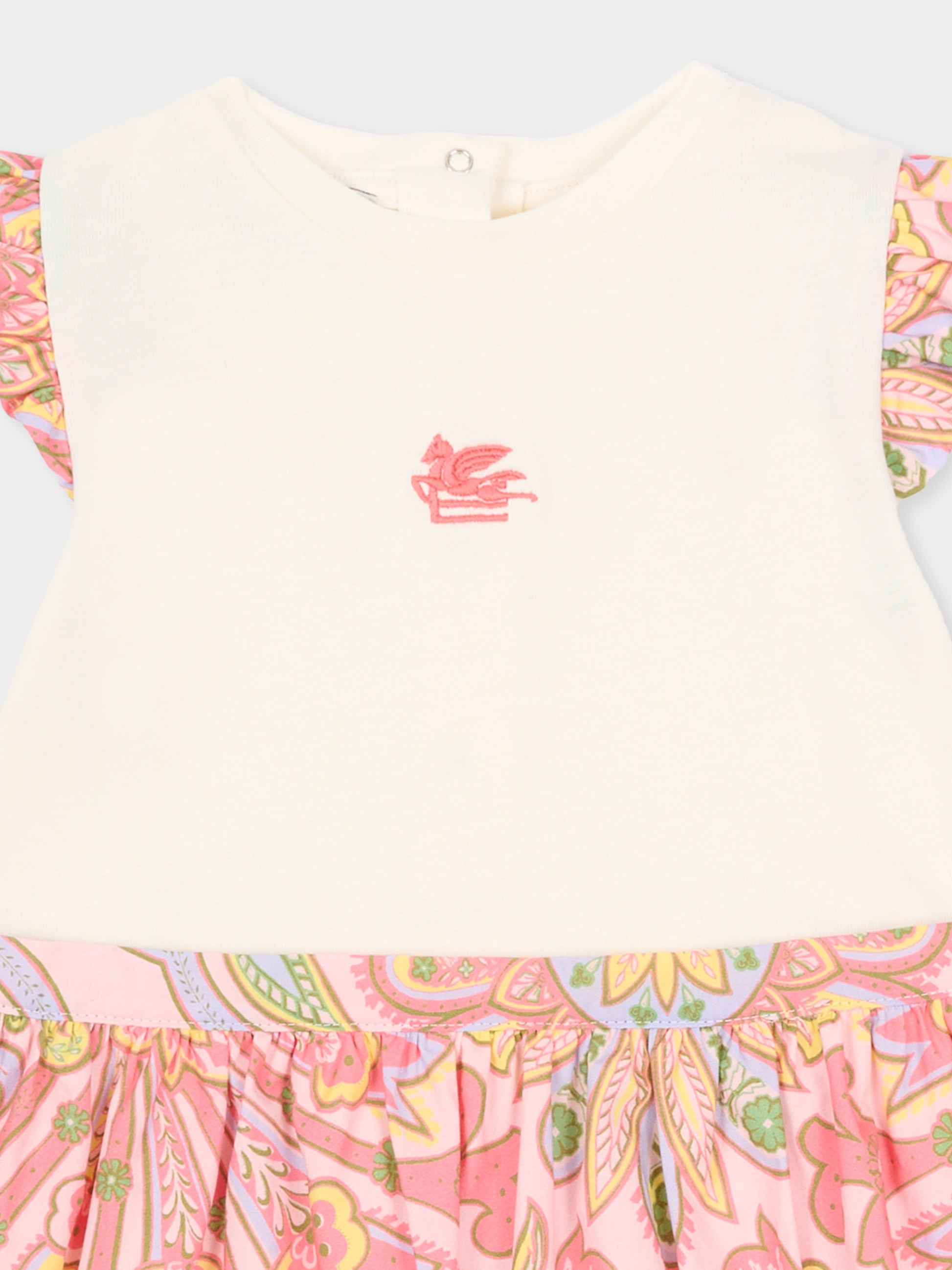 Vestito avorio per neonata con Pegso,Etro,GY1021-P0587 102RS