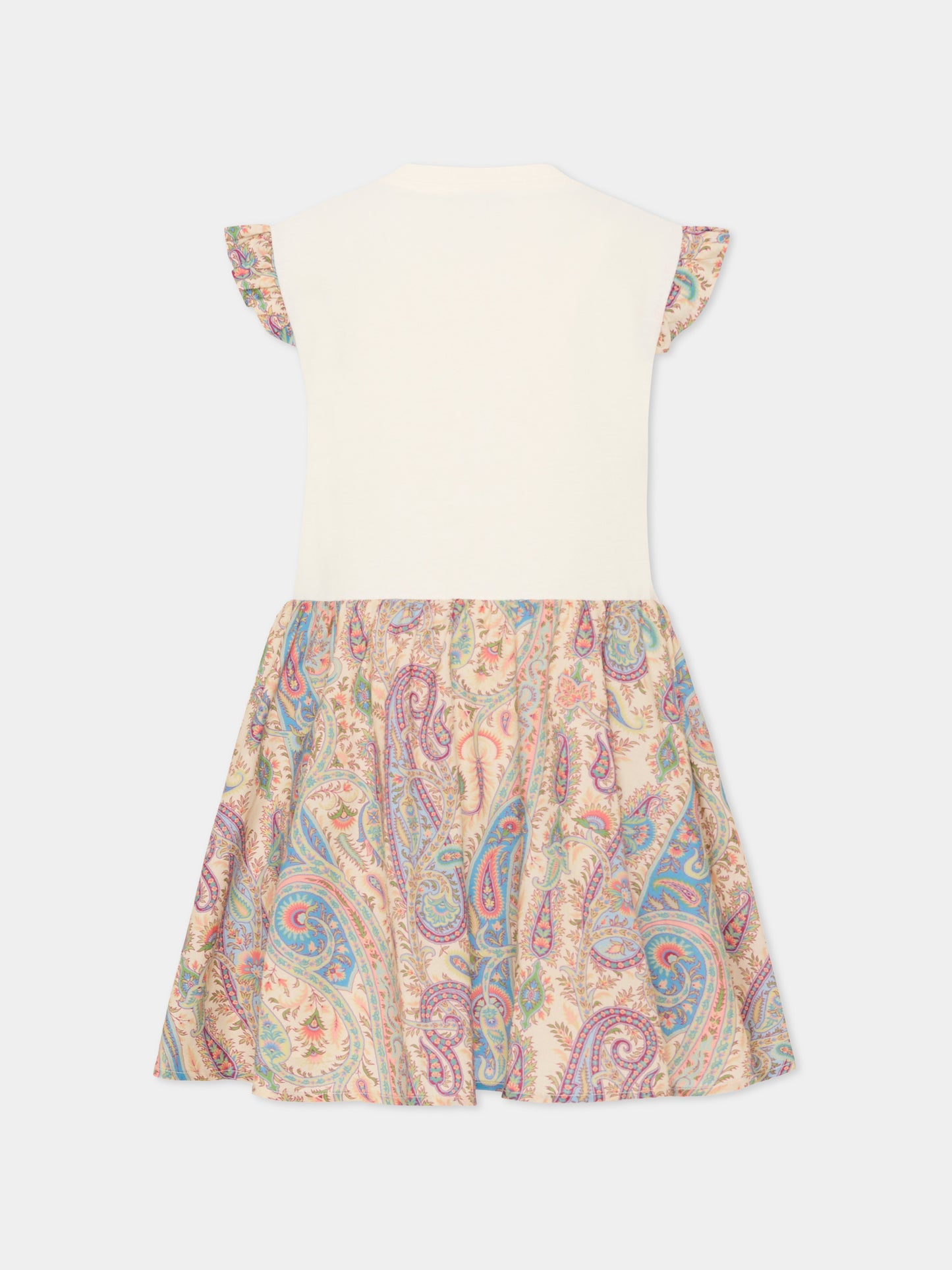 Vestito beige per bambina con Pegaso,Etro,GY1B61-M0081 107MC