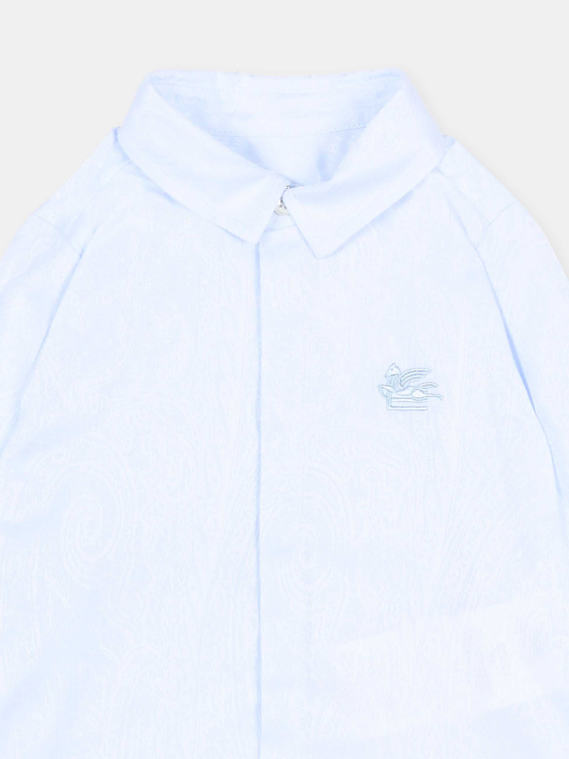 Camicia celeste per neonato paisley,Etro,GW5500-P0472 600