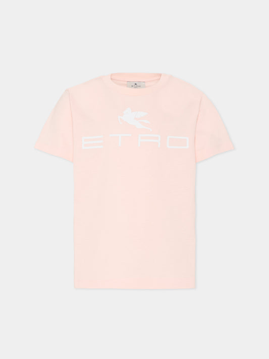 T-shirt rosa per bambina con Pegaso,Etro,GY8Q11-Z3672 501