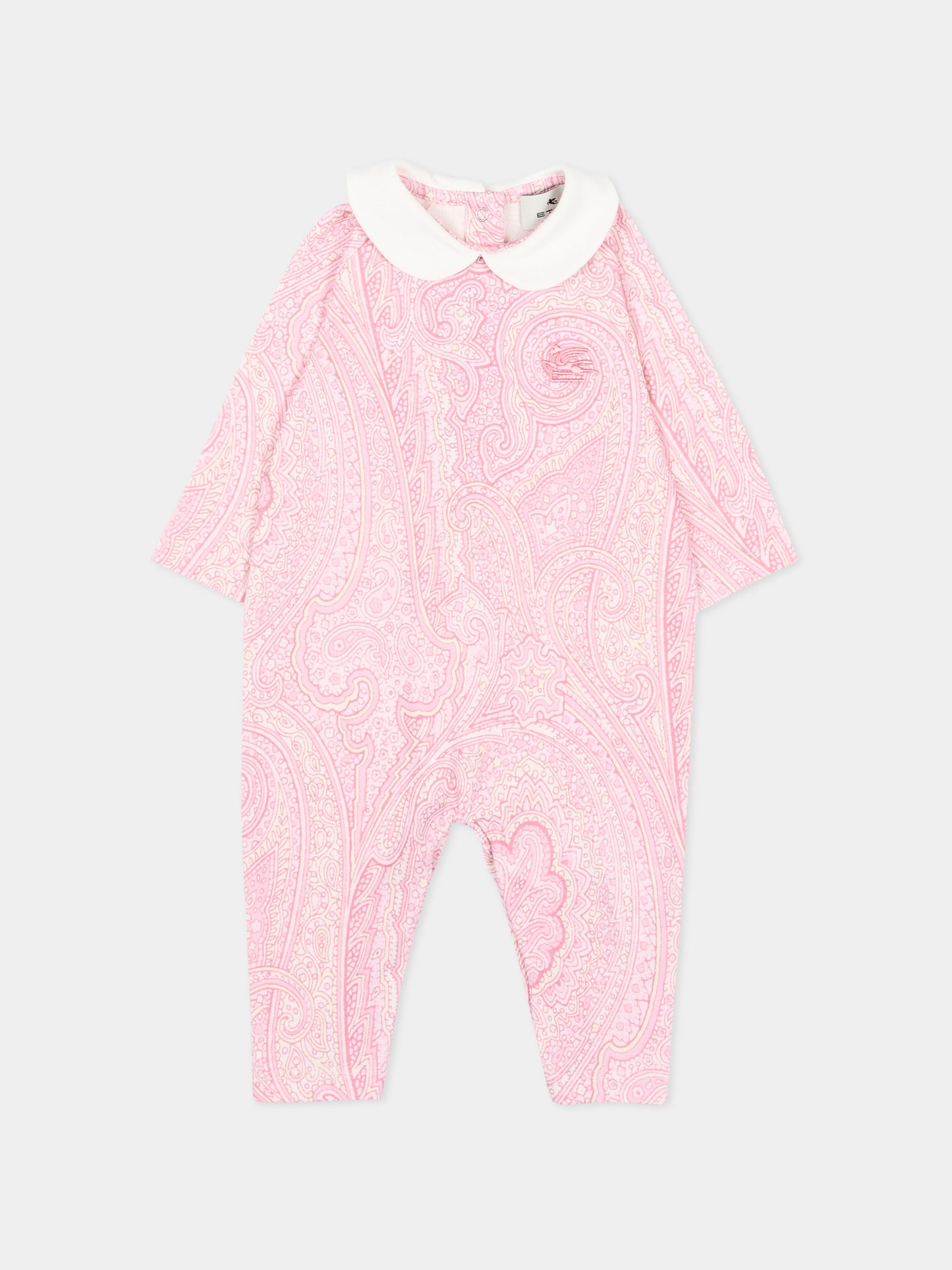 Set tutina rosa per neonata con stampa paisley e logo,Etro,GYB530-Z3771 502
