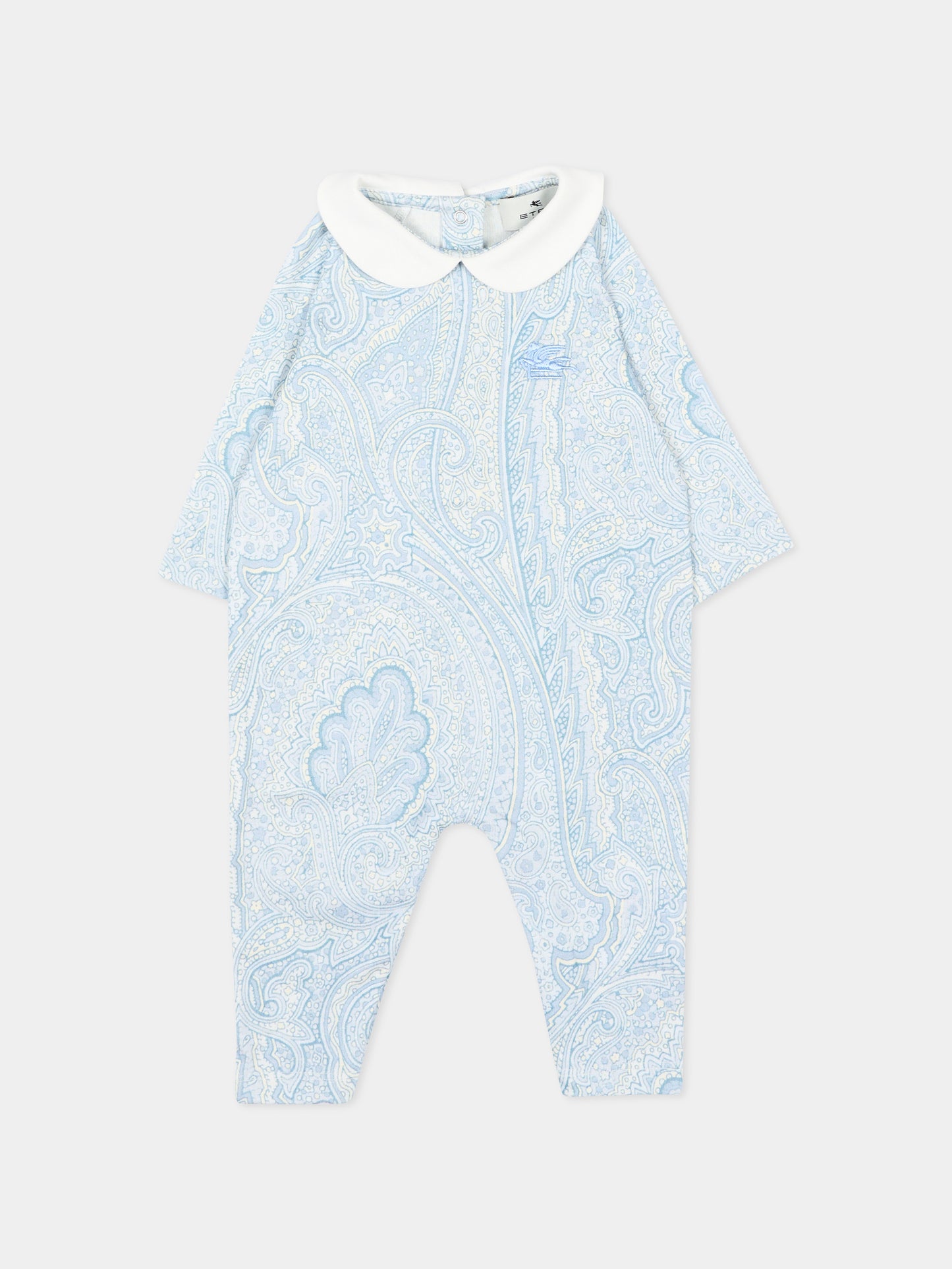 Set tutina celeste per neonato con stampa paisley,Etro,GYB530-Z3771 602