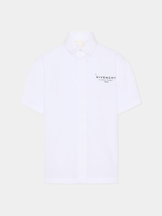 Camicia bianca per bambino con logo,Givenchy Kids,H31079 10P