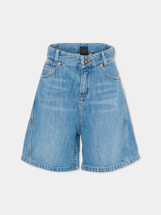 Shorts denim per bambino con logo ricamato,Givenchy Kids,H31110 Z25