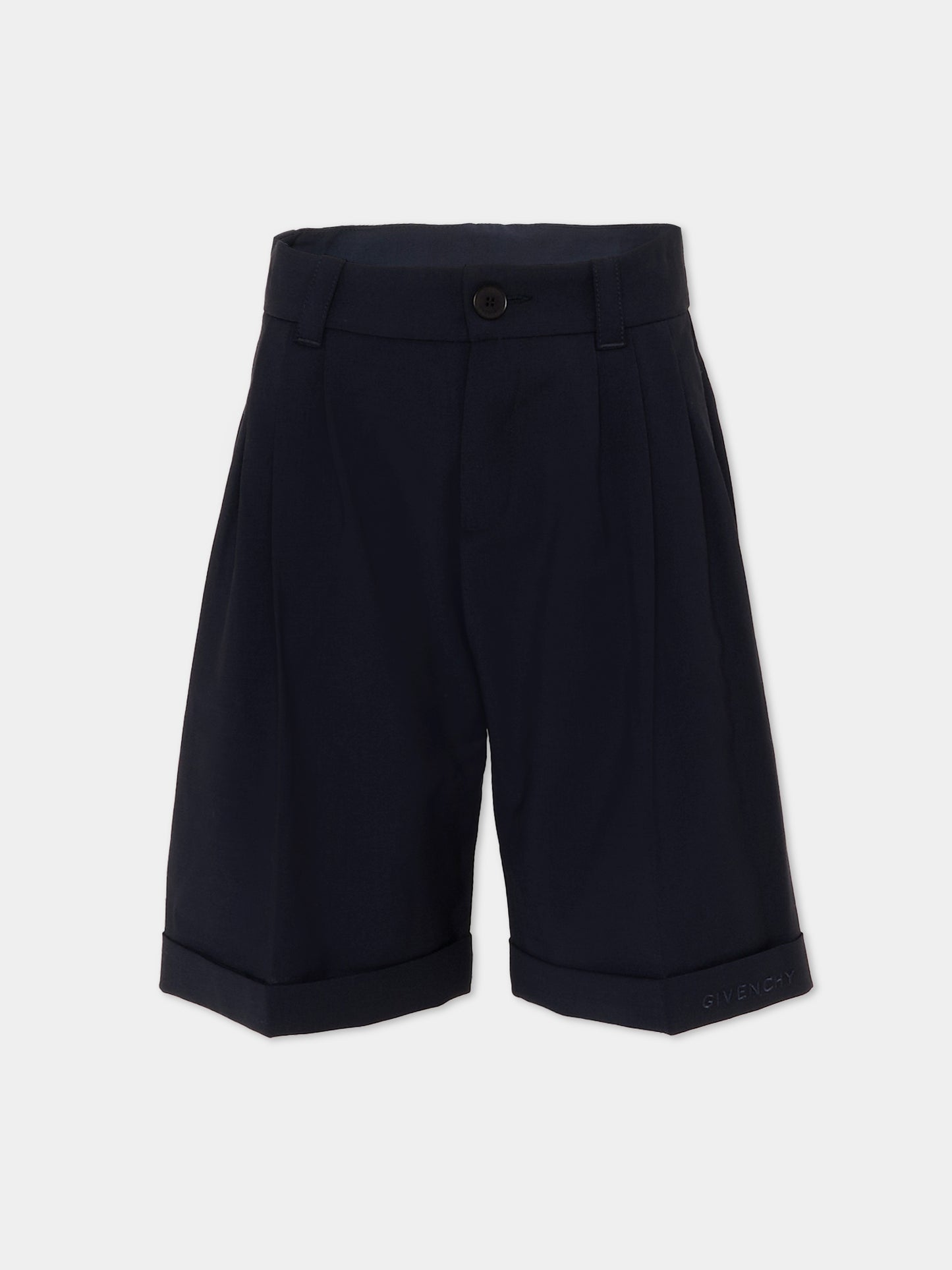 Shorts blu eleganti per bambino con logo,Givenchy Kids,H31111 061