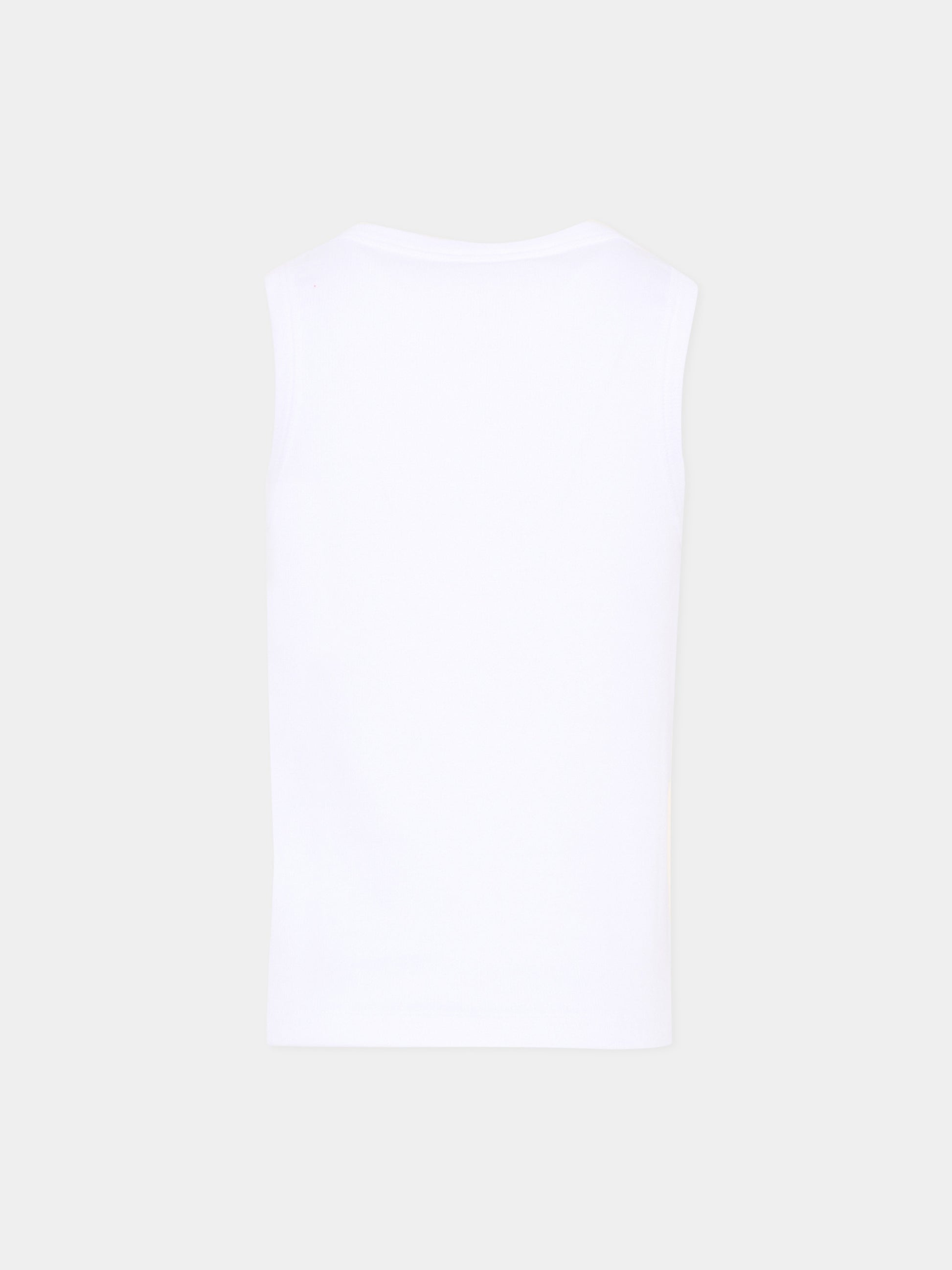 Canotta bianca per bambini con logo,Givenchy Kids,H31114 10P