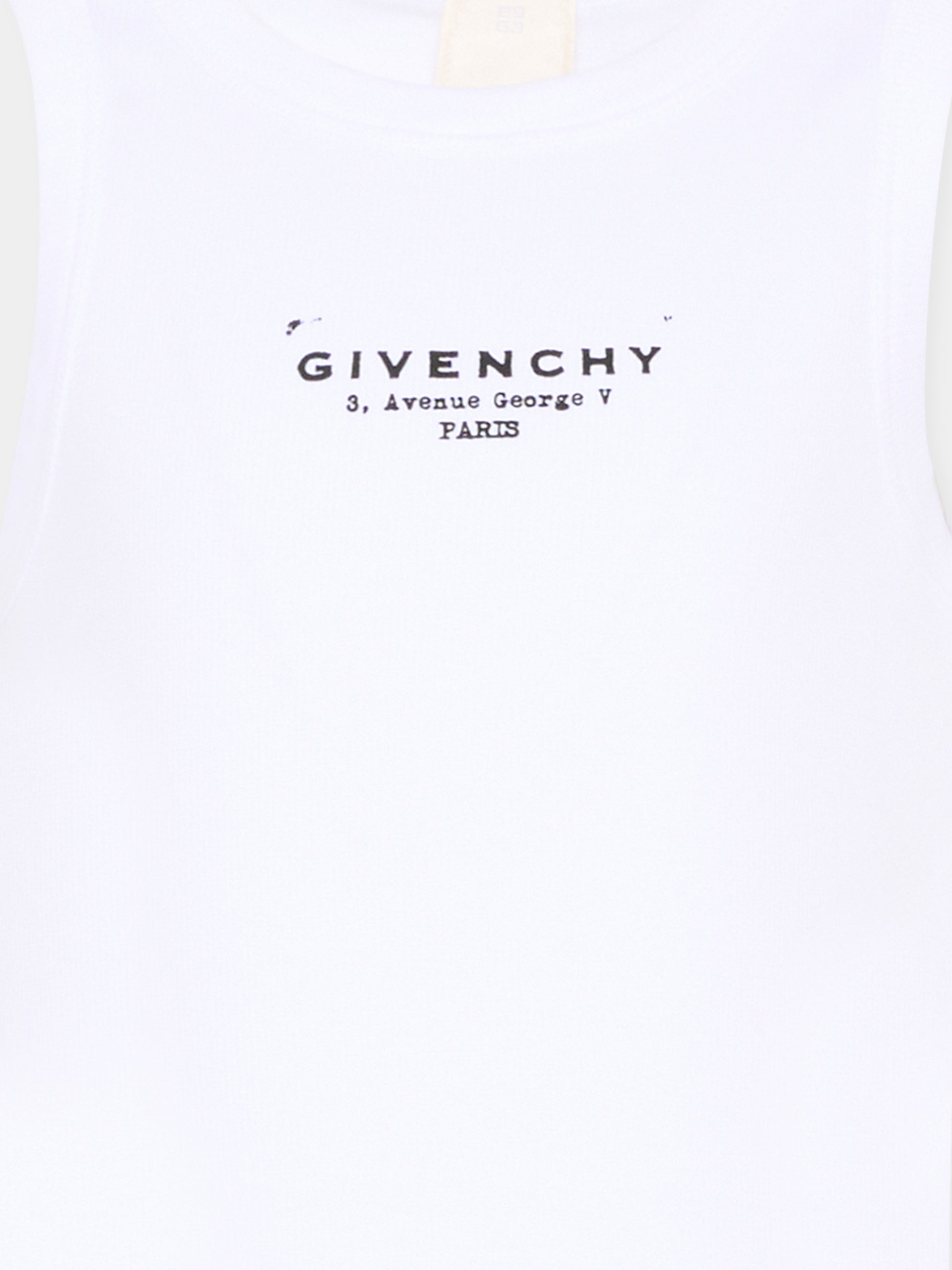 Canotta bianca per bambini con logo,Givenchy Kids,H31114 10P