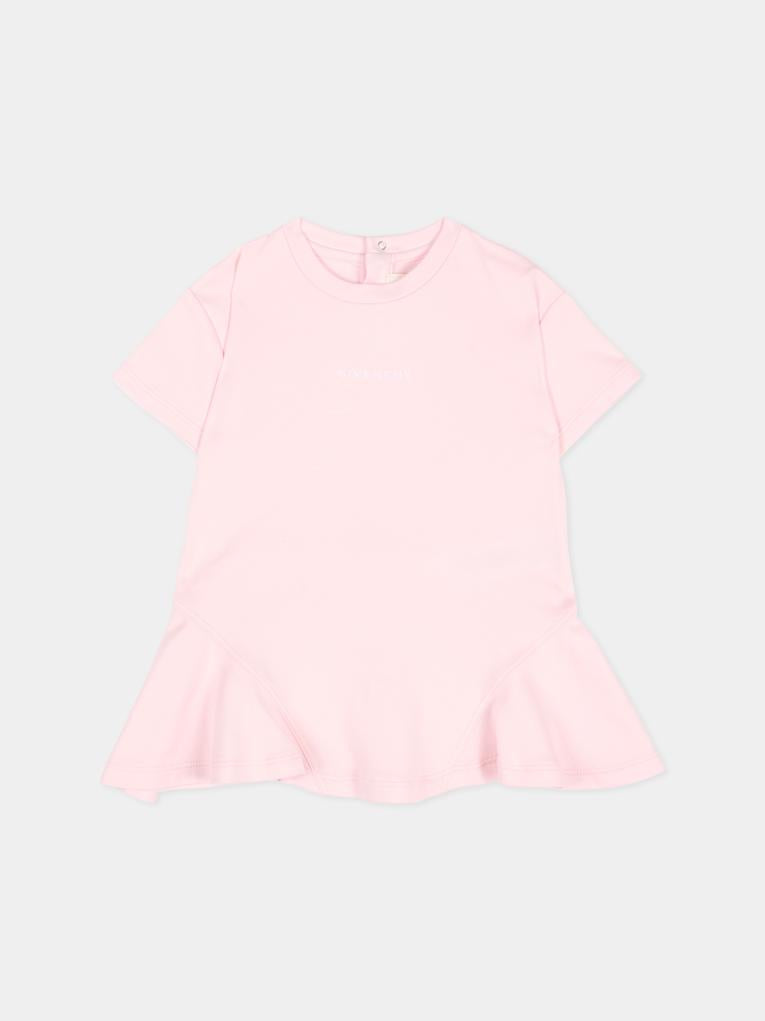 Vestito rosa per neonata con logo,Givenchy Kids,H31175 44Z