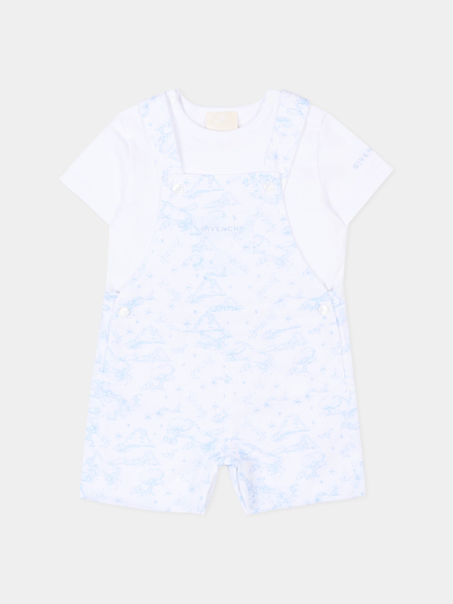 Salopette multicolor per neonato,Givenchy Kids,H31261 N48