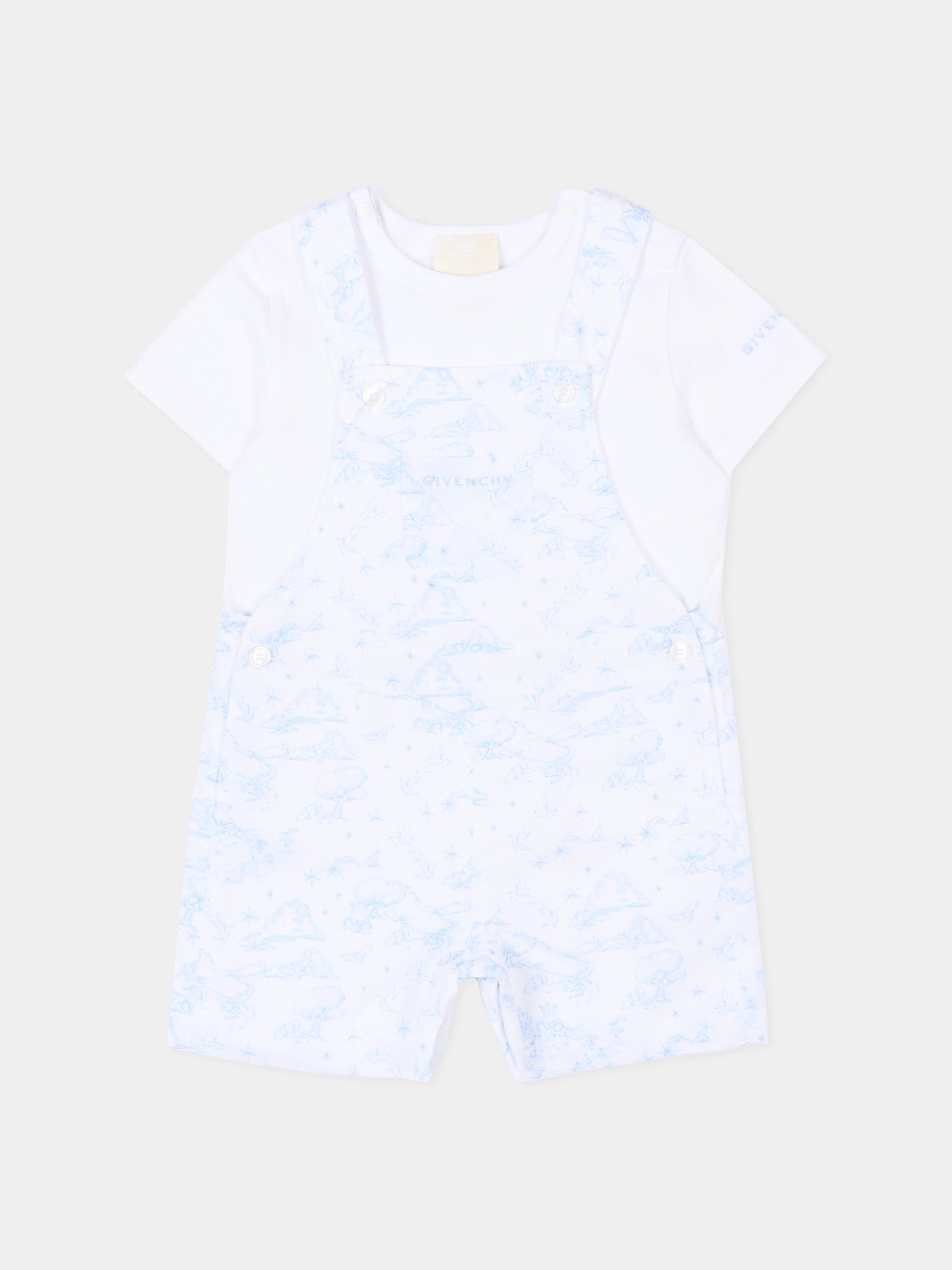 Salopette multicolor per neonato,Givenchy Kids,H31261 N48