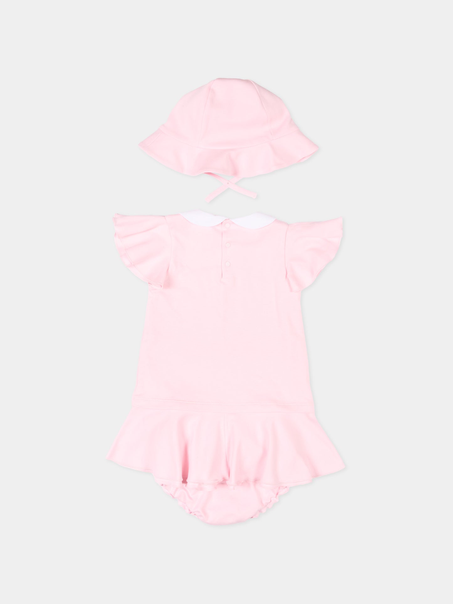 Vestito rosa per neonata con logo,Givenchy Kids,H31268 44Z
