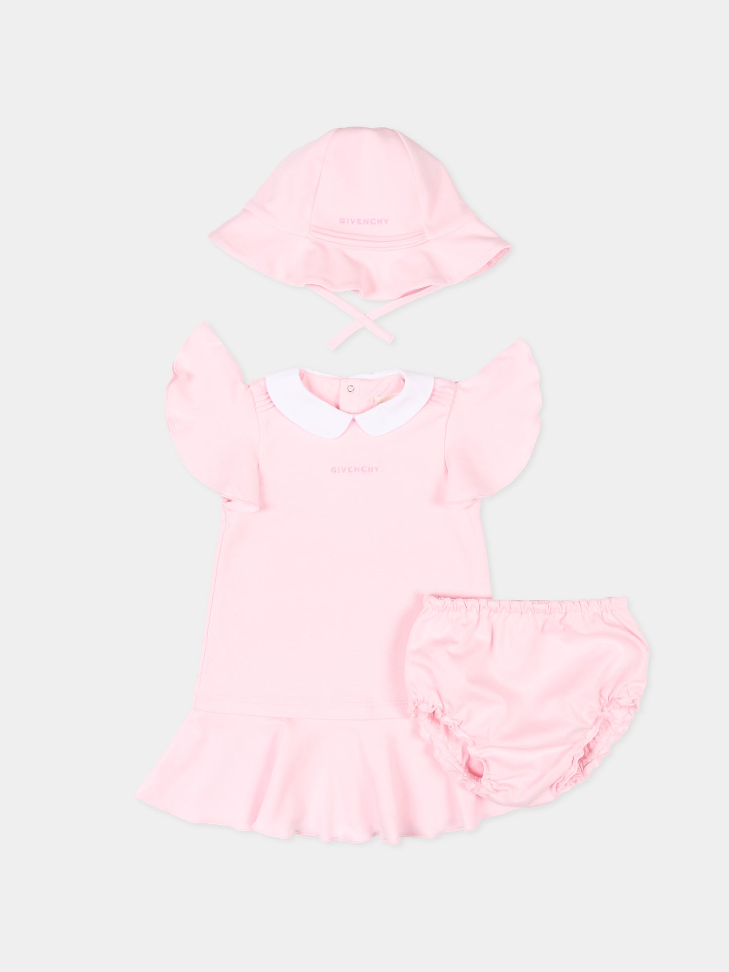 Vestito rosa per neonata con logo,Givenchy Kids,H31268 44Z