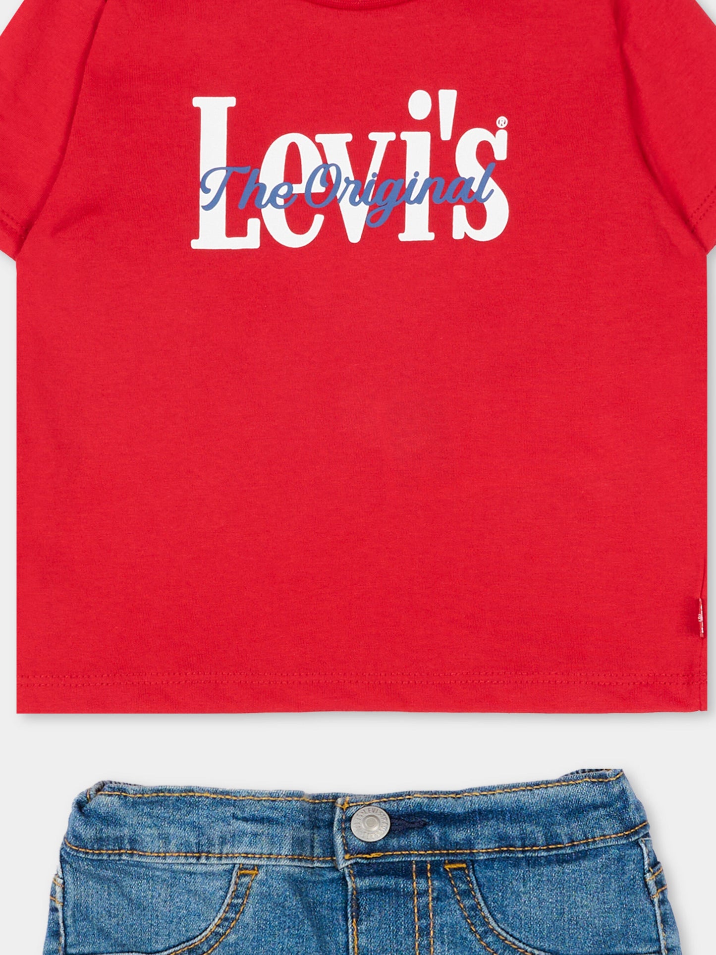Completo multicolor per neonato con logo,Levi's Kids,6EP622 RCU