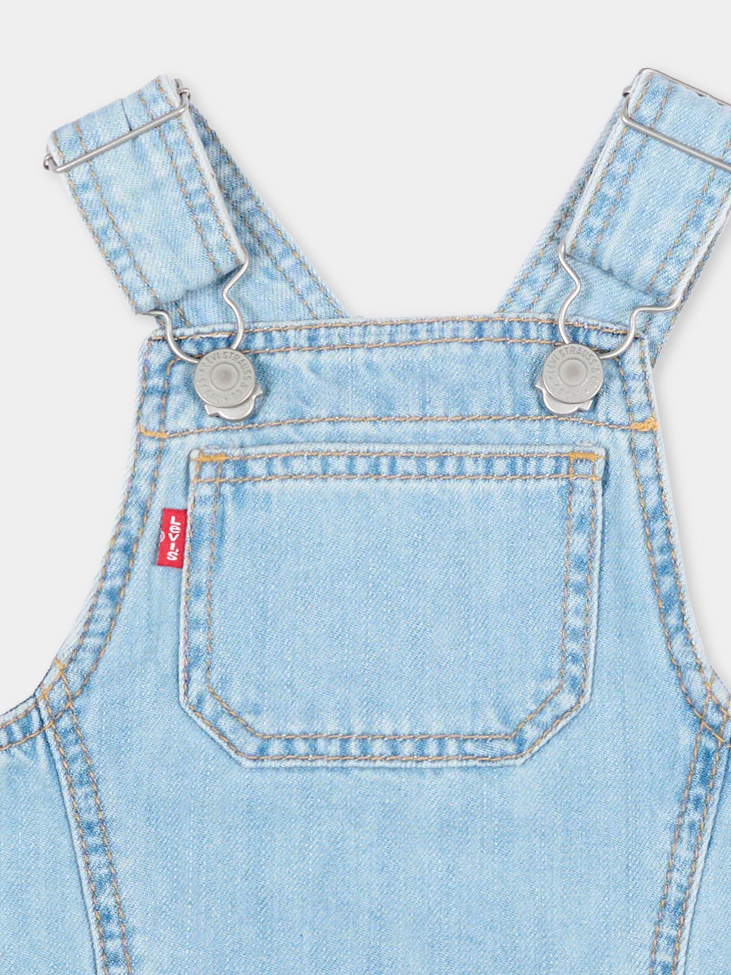 Salopette denim per neonata,Levi's Kids,1EP525 LD6