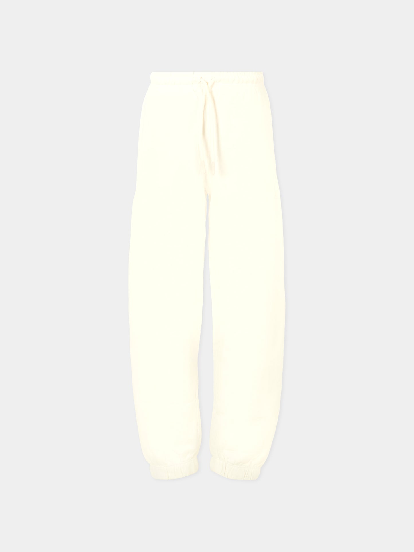 Pantaloni avorio per bambini con patch,Msgm Kids,F3MSJUFP178 013