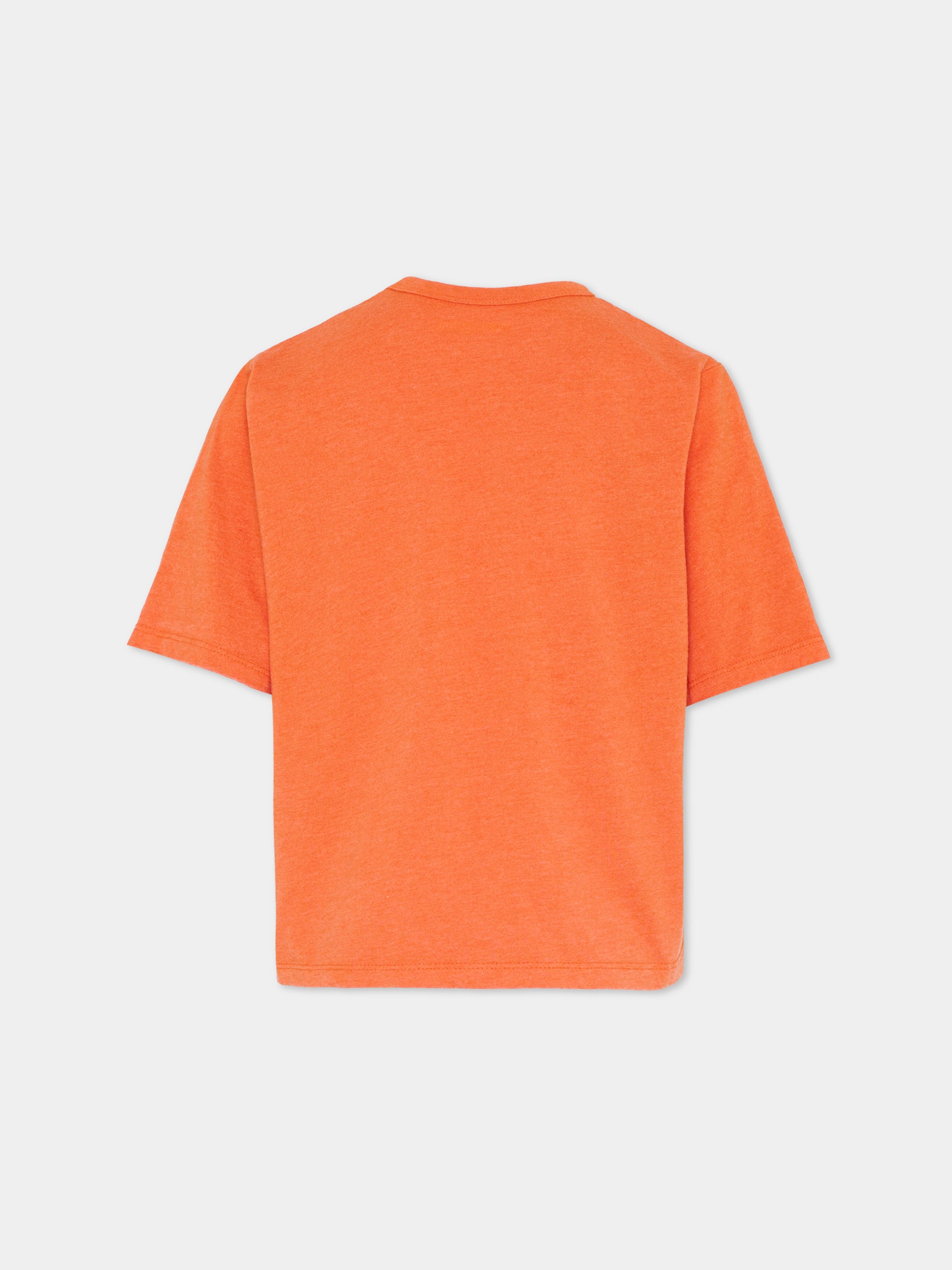 T-shirt arancione per bambina con logo,Zadig & Voltaire Kids,X60539 42S