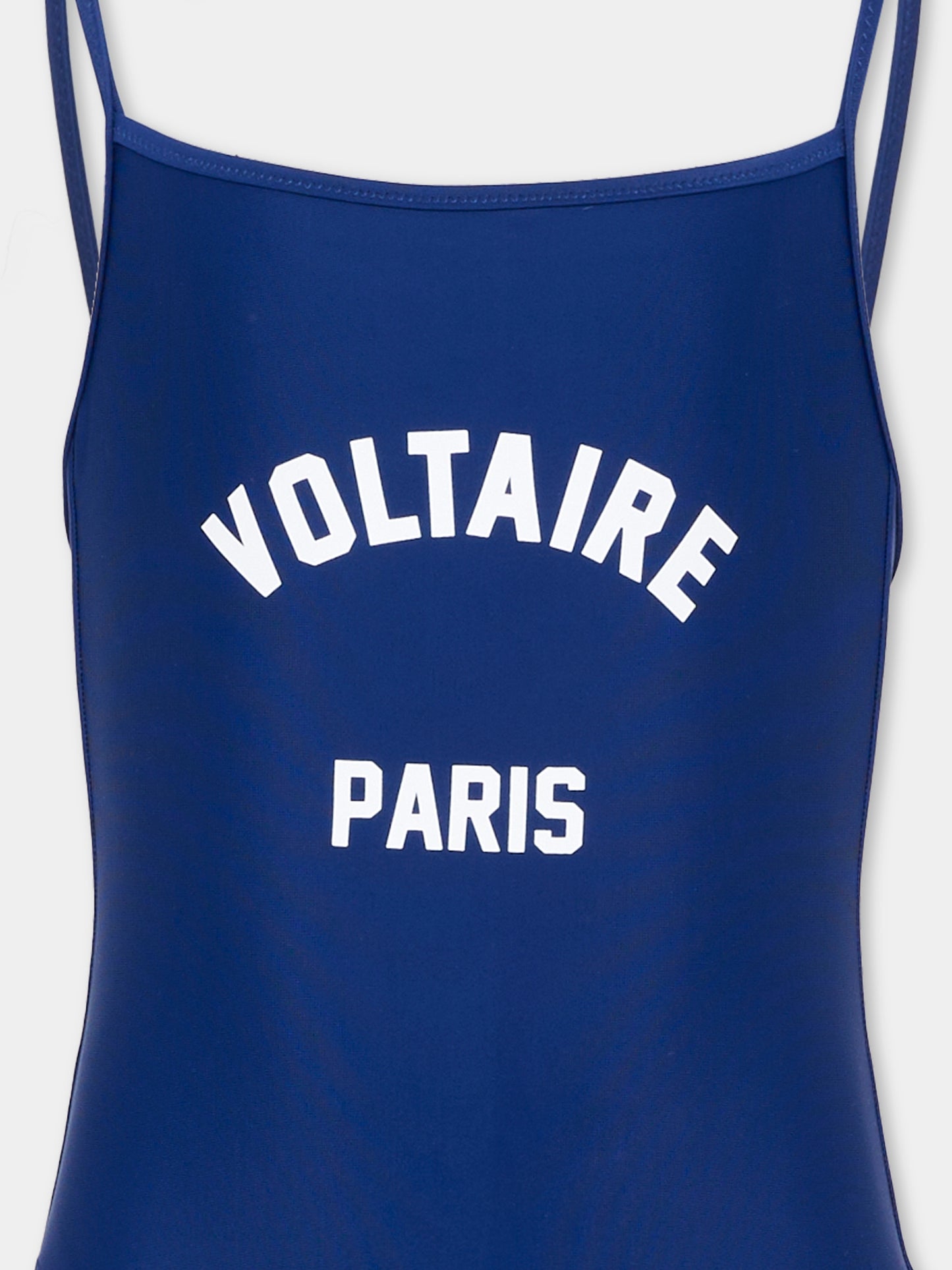 Costume intero blu per bambina con logo,Zadig & Voltaire Kids,X60577 84N