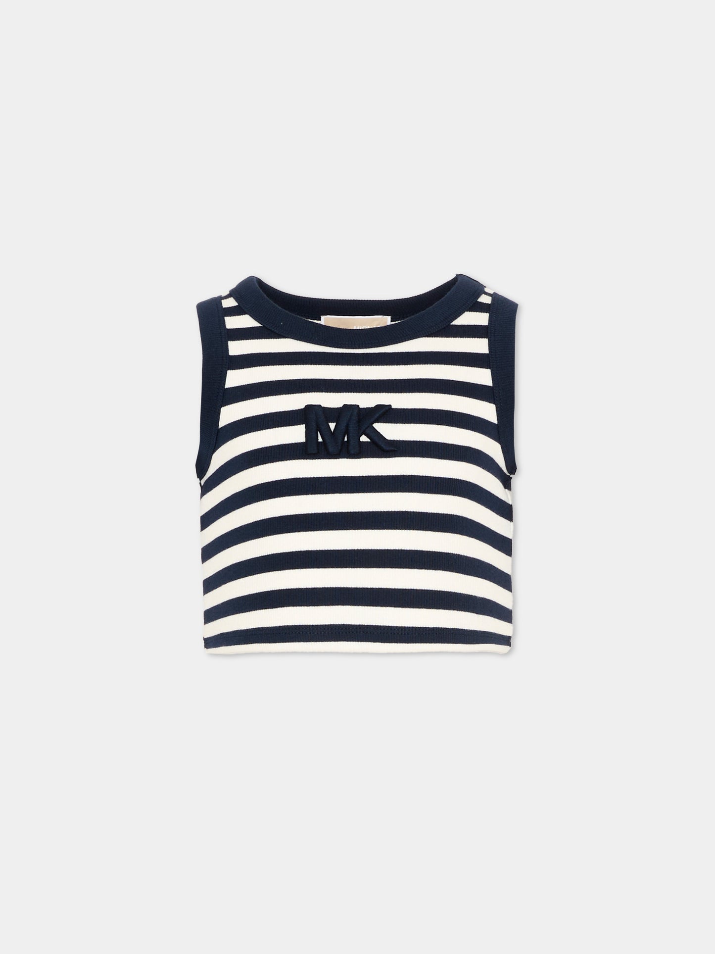 Top multicolor per bambina a righe,Michael Kors,R30609 849