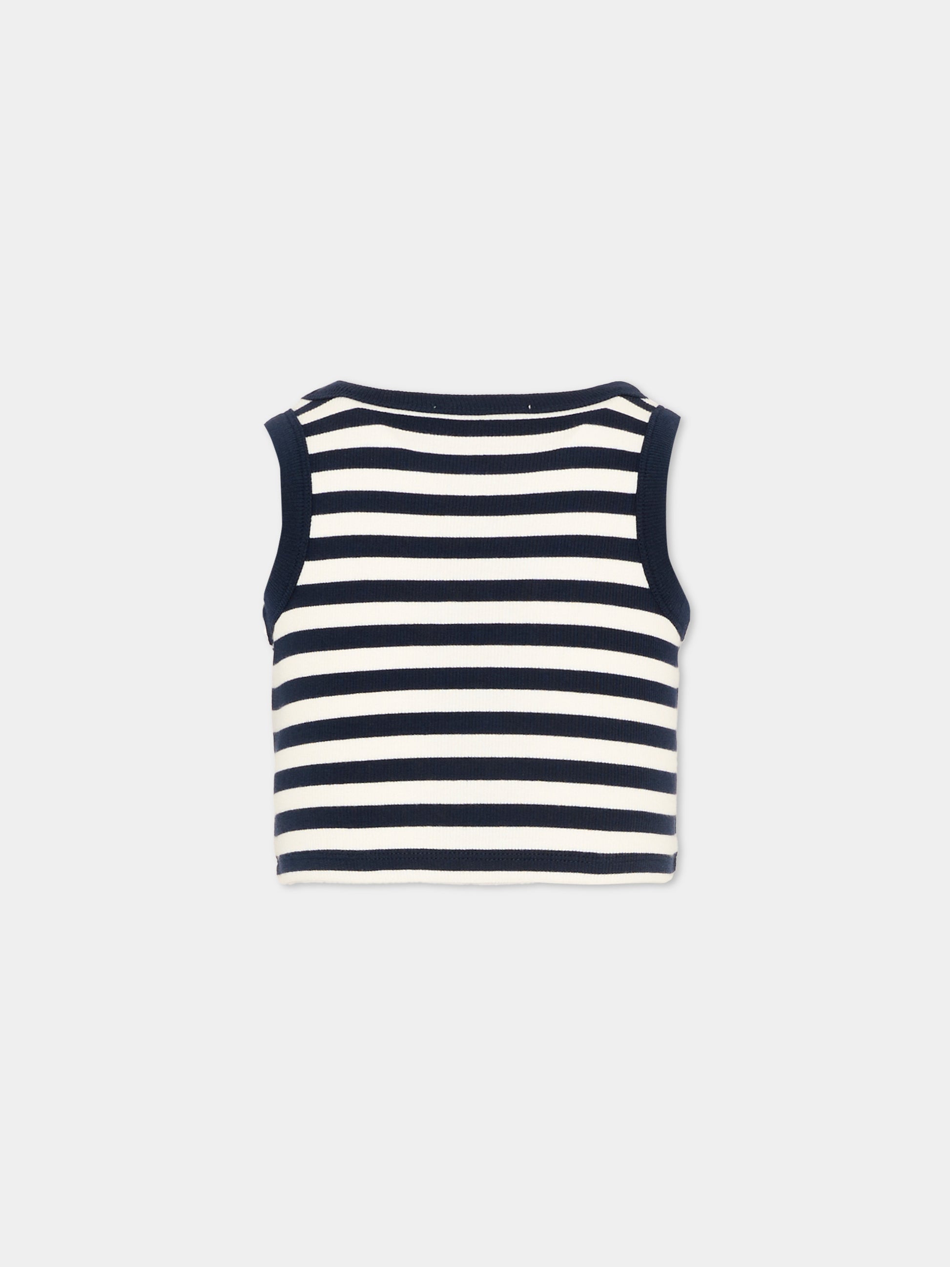 Top multicolor per bambina a righe,Michael Kors,R30609 849