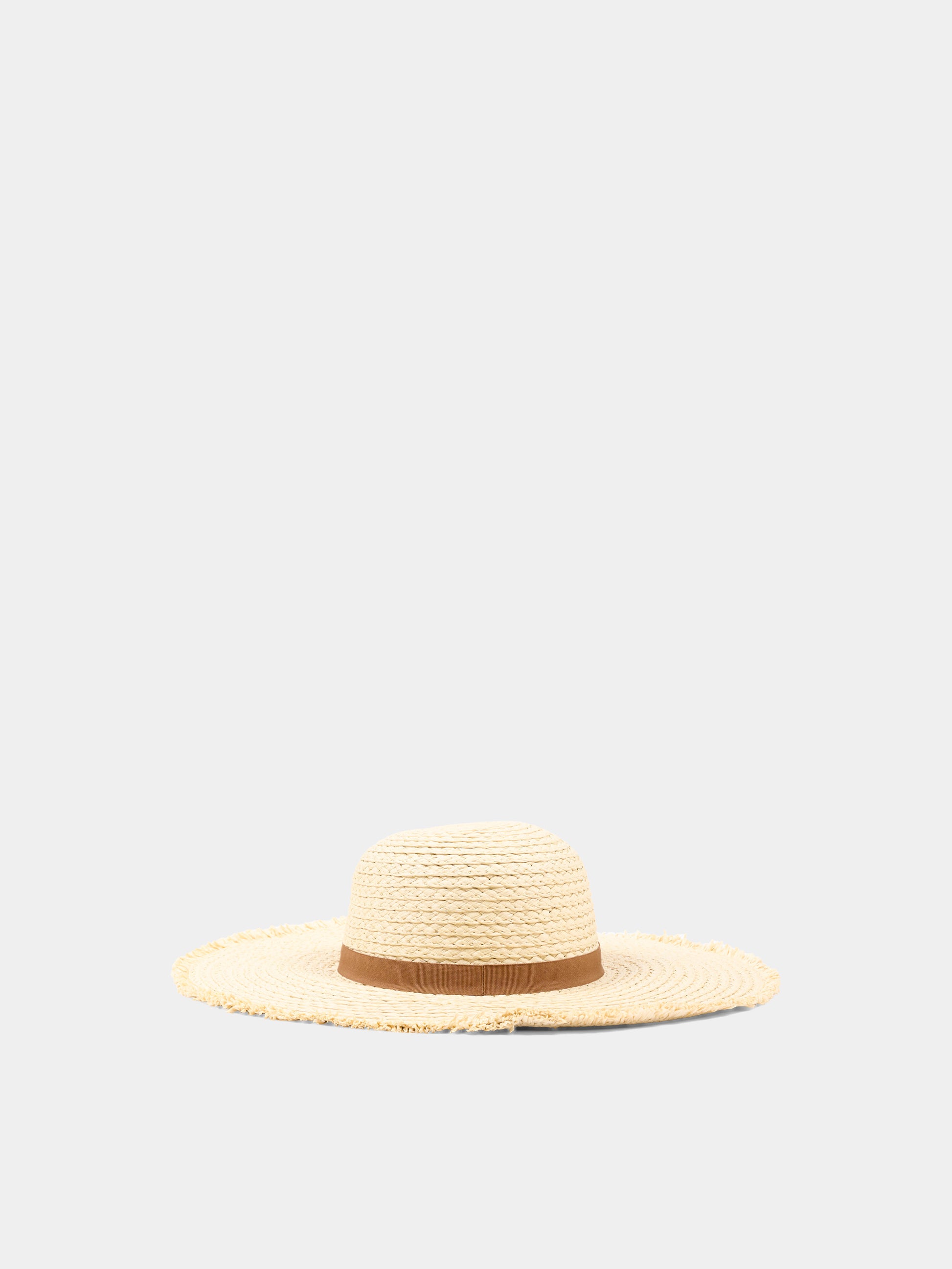 Cappello di paglia beige per bambina con logo,Michael Kors,R30627 117