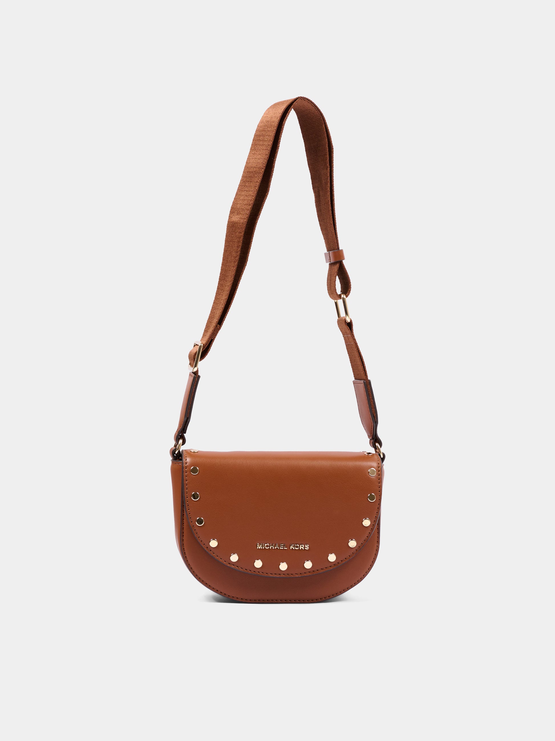 Borsa marrone per bambina con borchie,Michael Kors,R30634 239