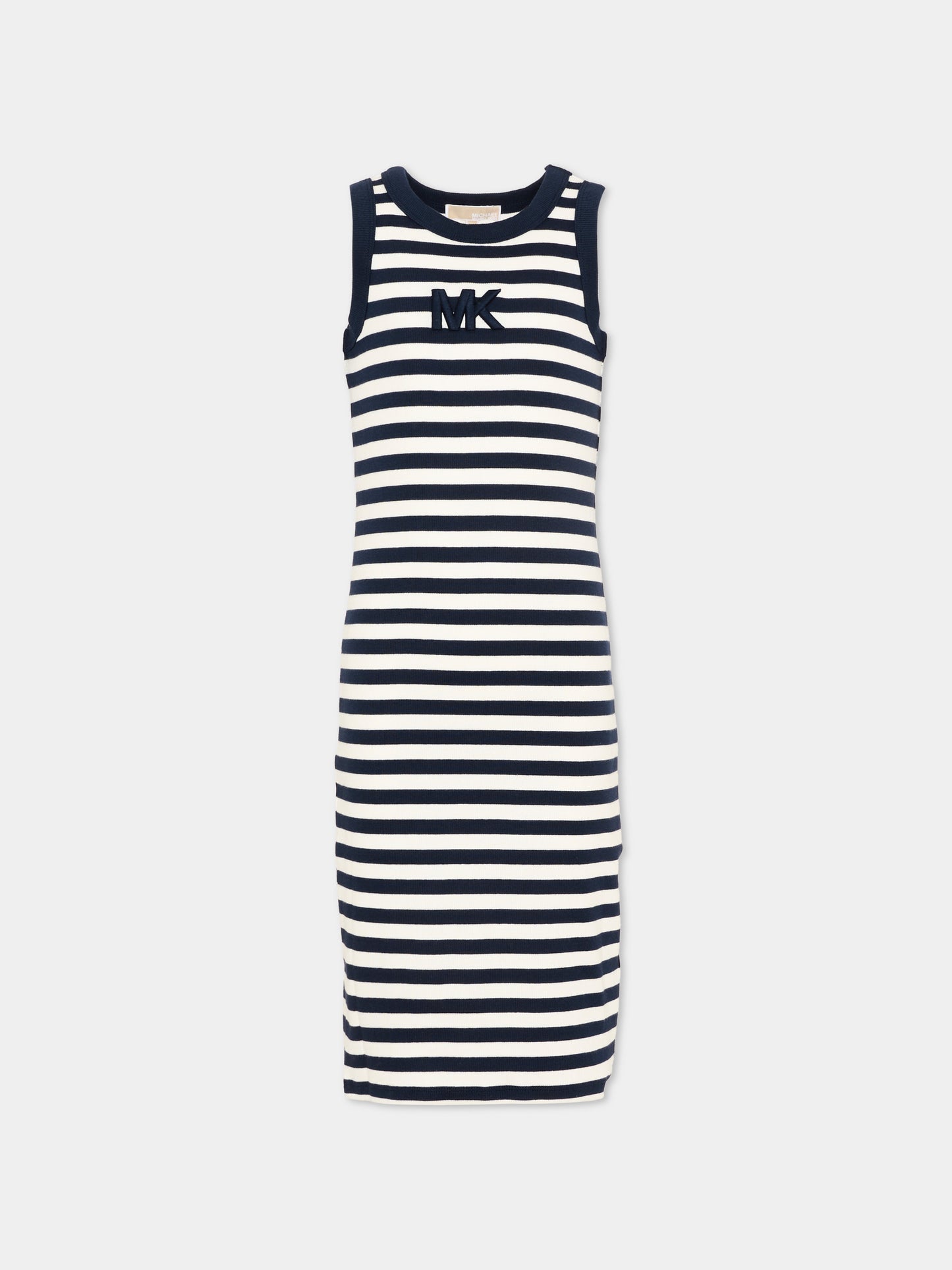 Vestito multicolor per bambina a righe,Michael Kors,R30640 849