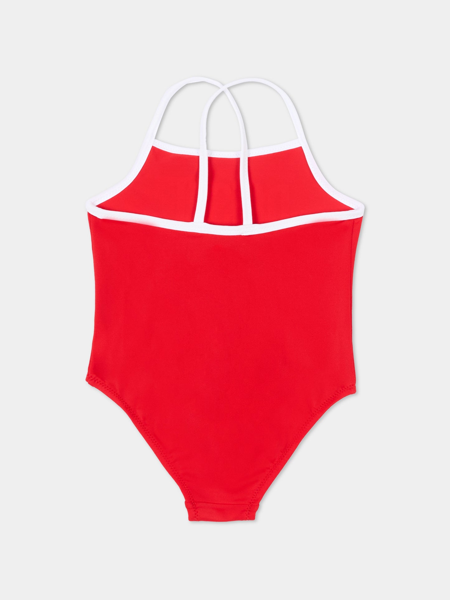 Costume intero rosso per neonata con logo,Diesel,K00787 KYAG8 K405