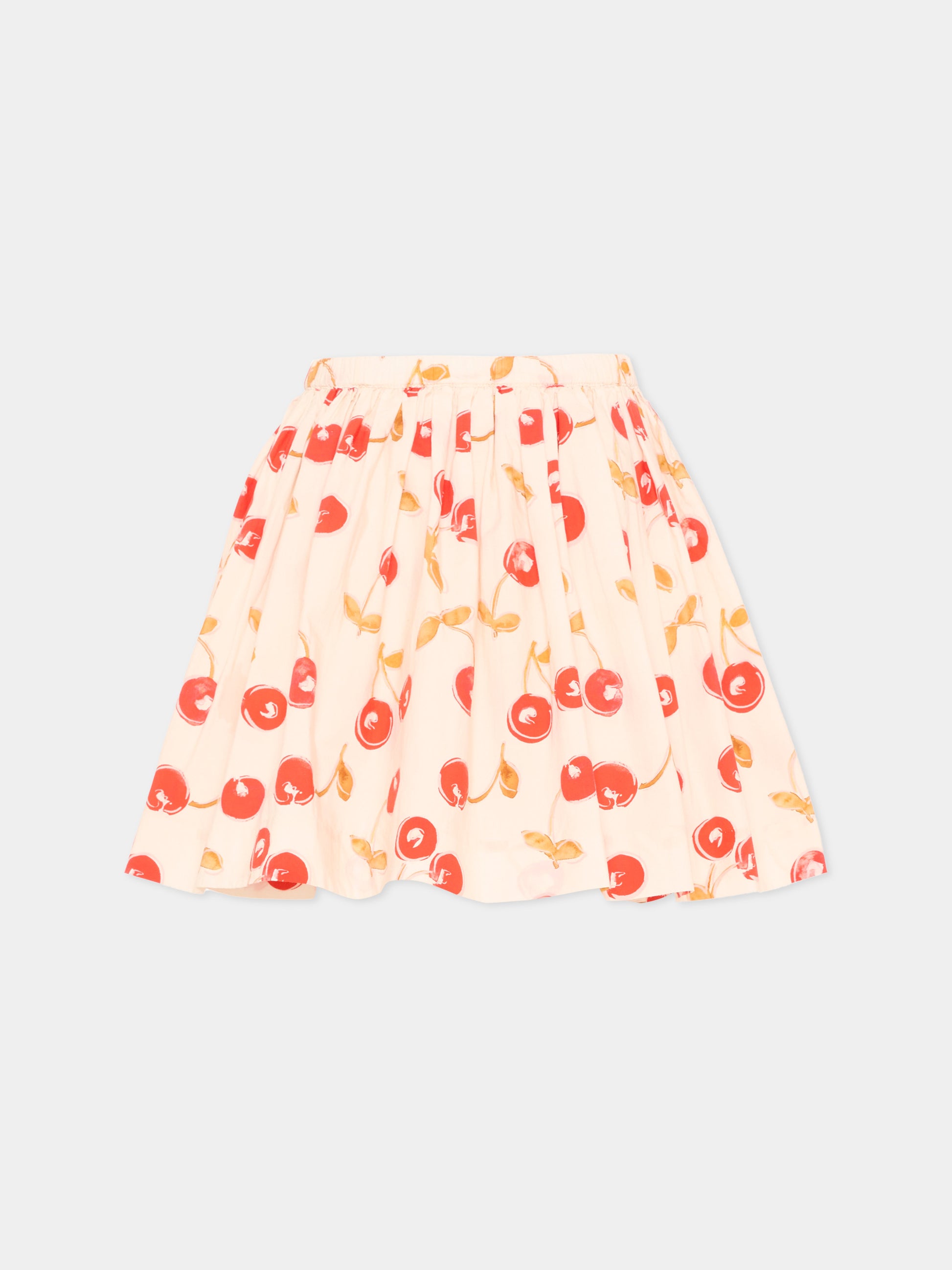 Gonna multicolor per bambina con ciliegie,Bonpoint,S06GSKW00010 603A