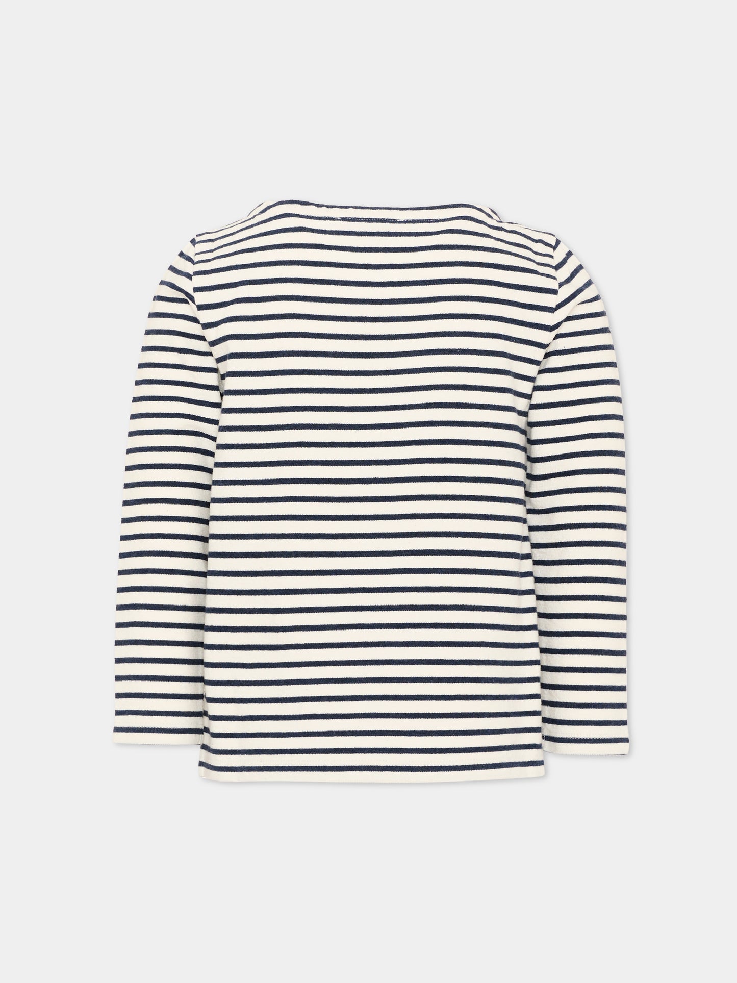 T-Shirt multicolor per bambino a righe con logo,Bonpoint,S06BTSK00021 274