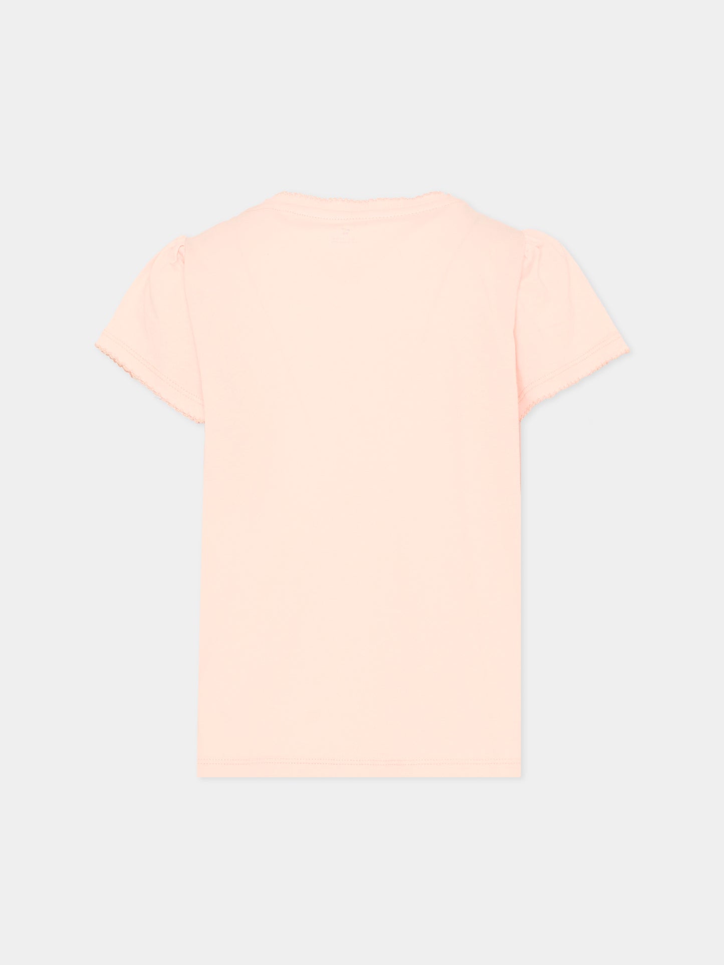 T-Shirt rosa con ciliegie per bambina,Konges Sløjd,KS104804 PALE BLUSH