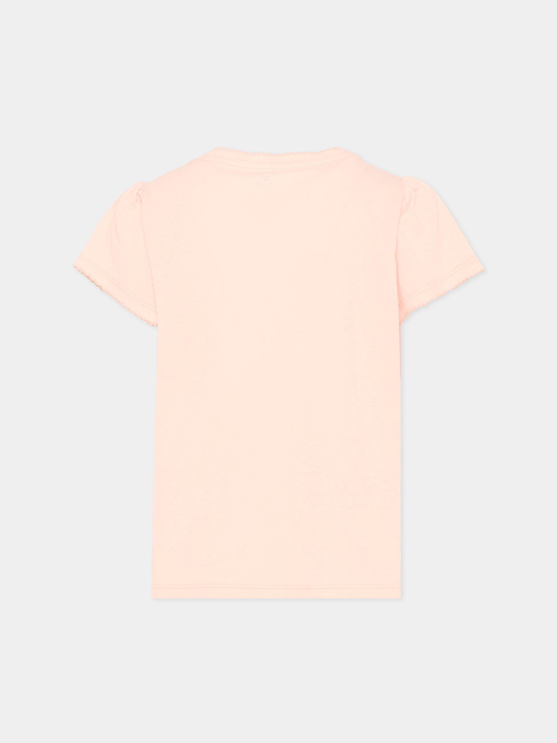 T-Shirt rosa con ciliegie per bambina,Konges Sløjd,KS104804 PALE BLUSH