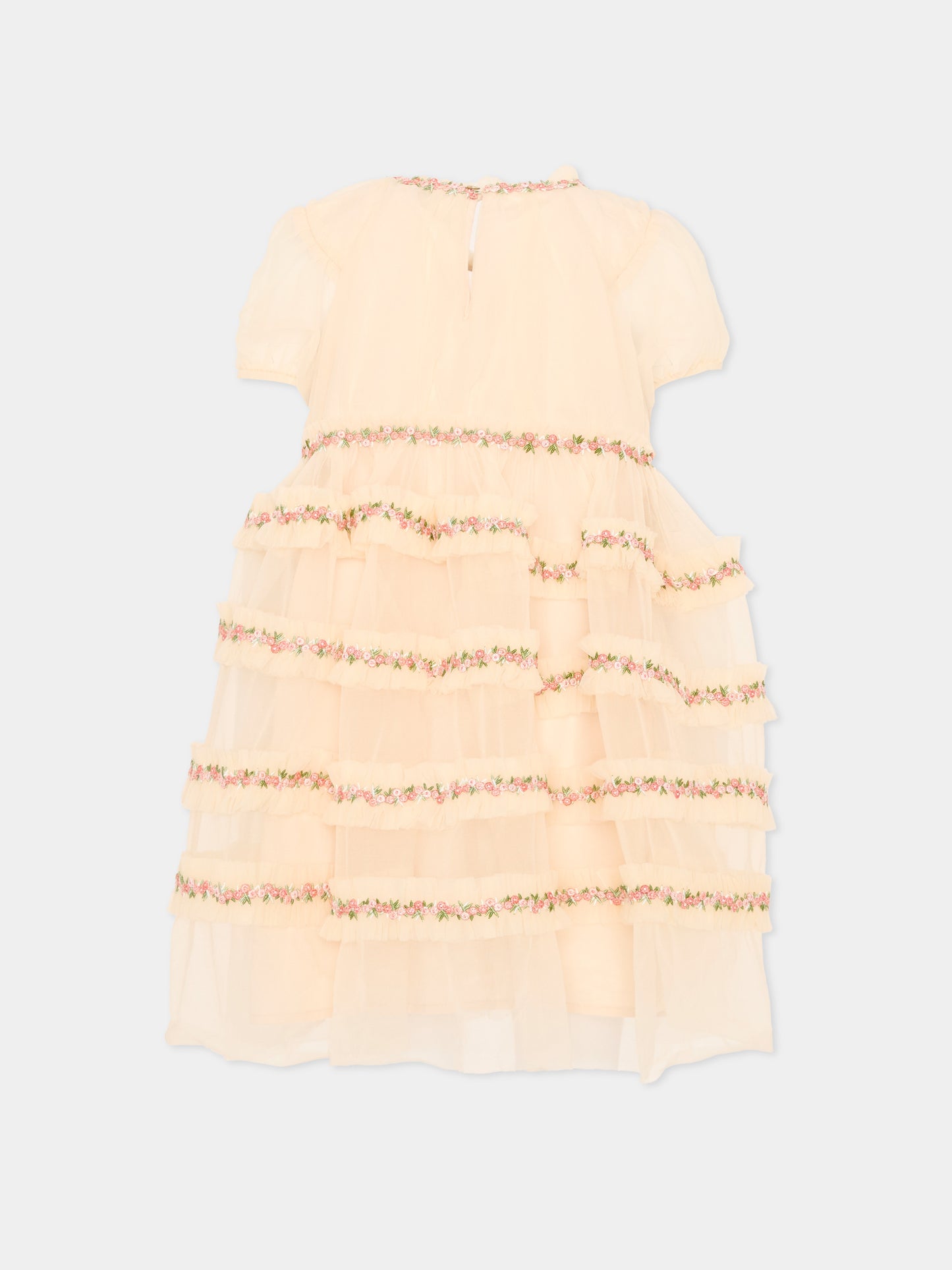 Abito avorio per bambina con ricami,Konges Sløjd,KS104871 BUTTERCREAM