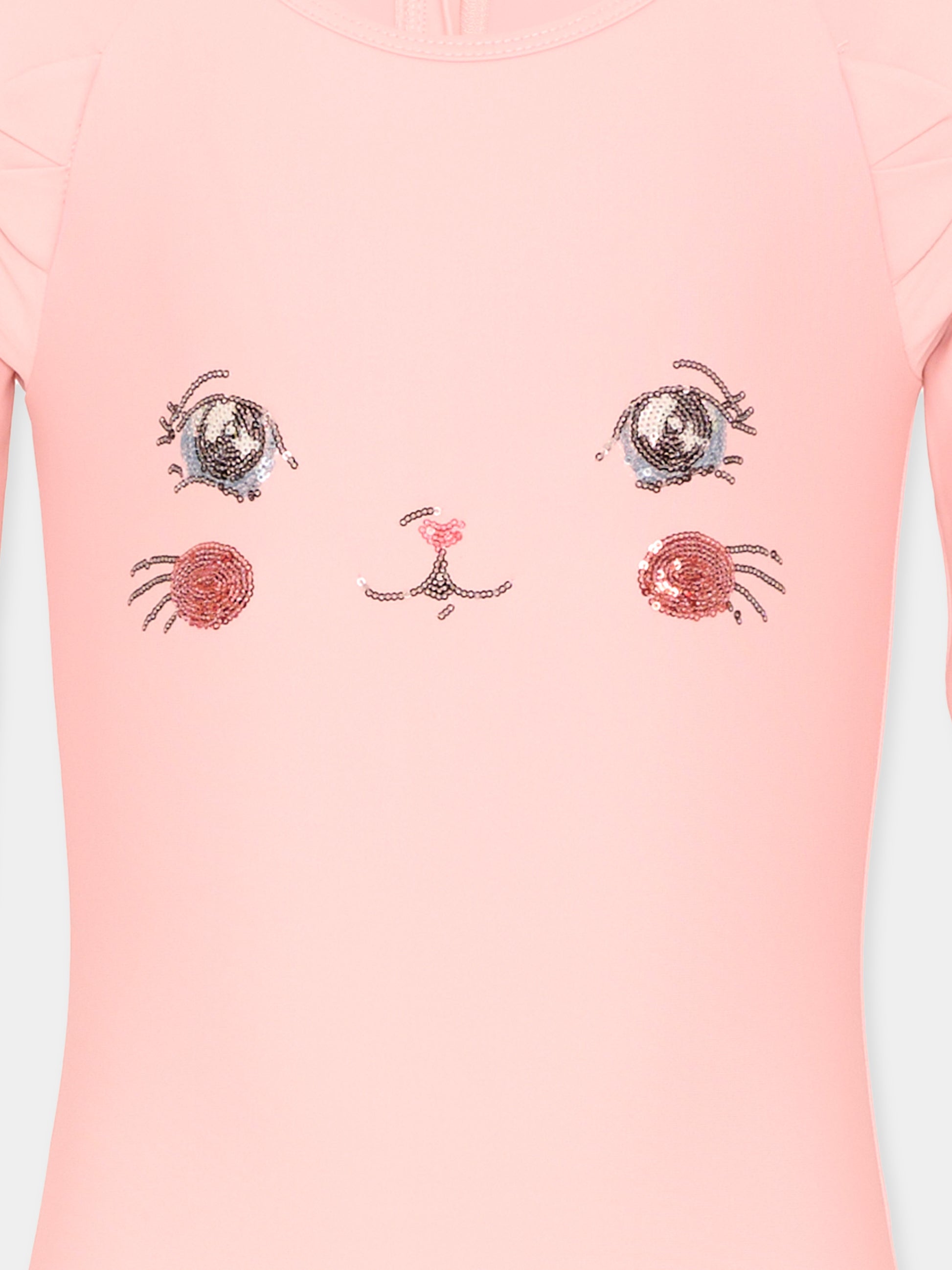 Costume rosa Kitty per bambina con paillettes,Konges Sløjd,KS104918 POWDER PINK